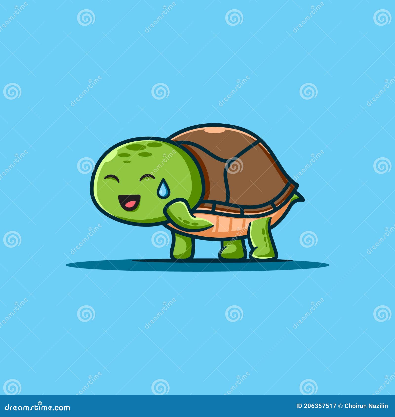 A cute turtle who is shy stock vector. Illustration of cute - 206357517 A cute turtle who is shy stock vector. Illustration of cute - 206357517