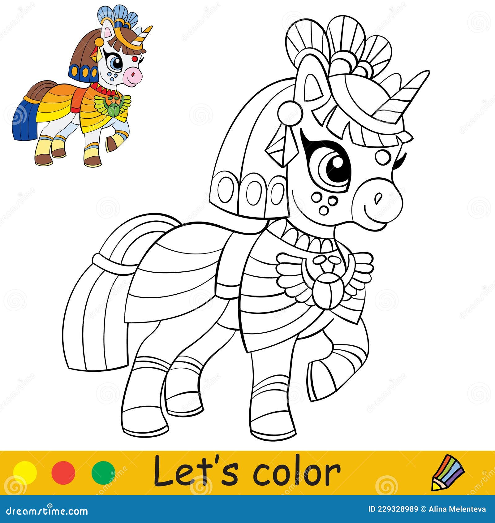 Illustration Princess Coloring Book Concept Stock Vector by