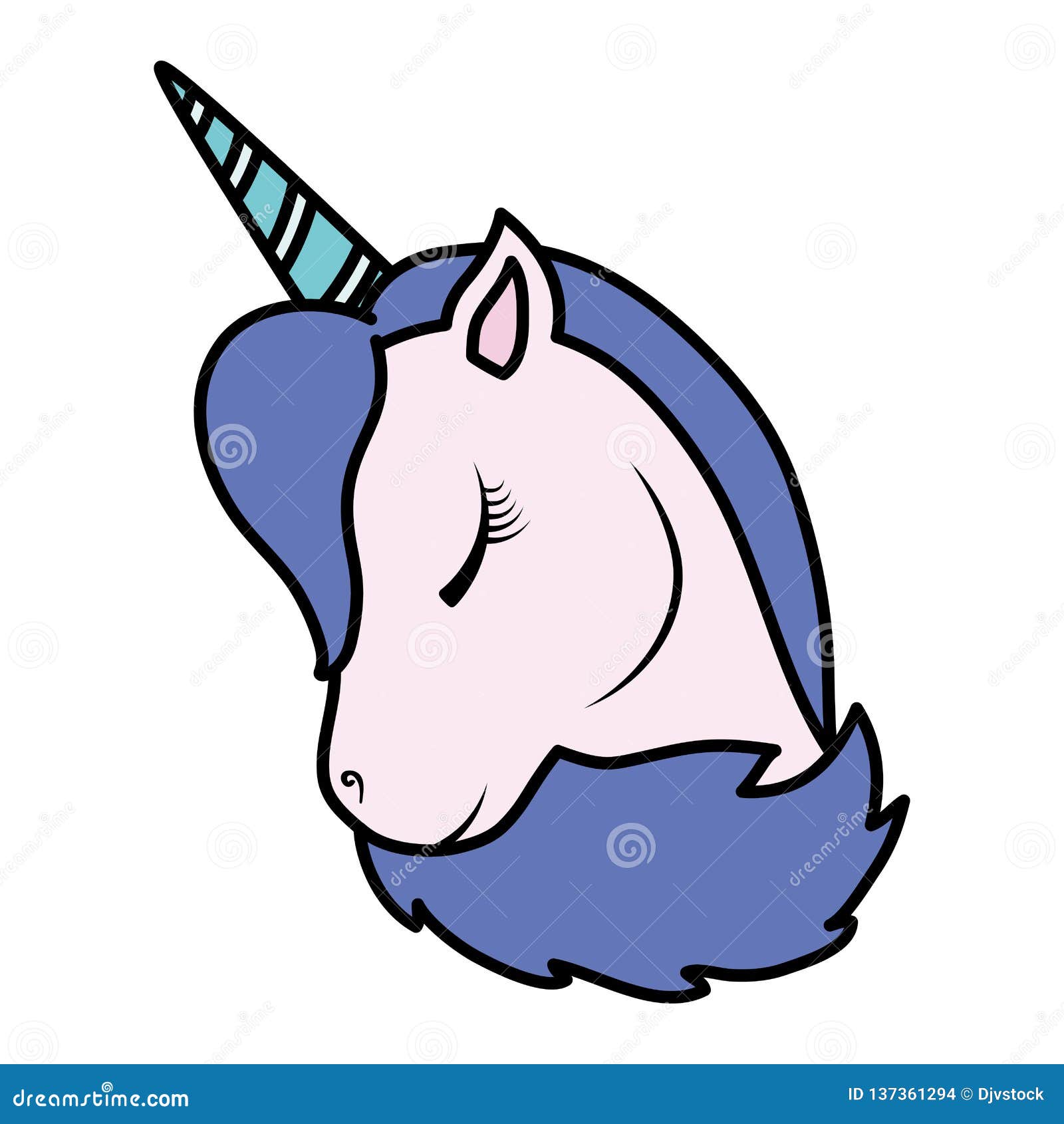 Cute unicorn icon stock vector. Illustration of mammal 137361294