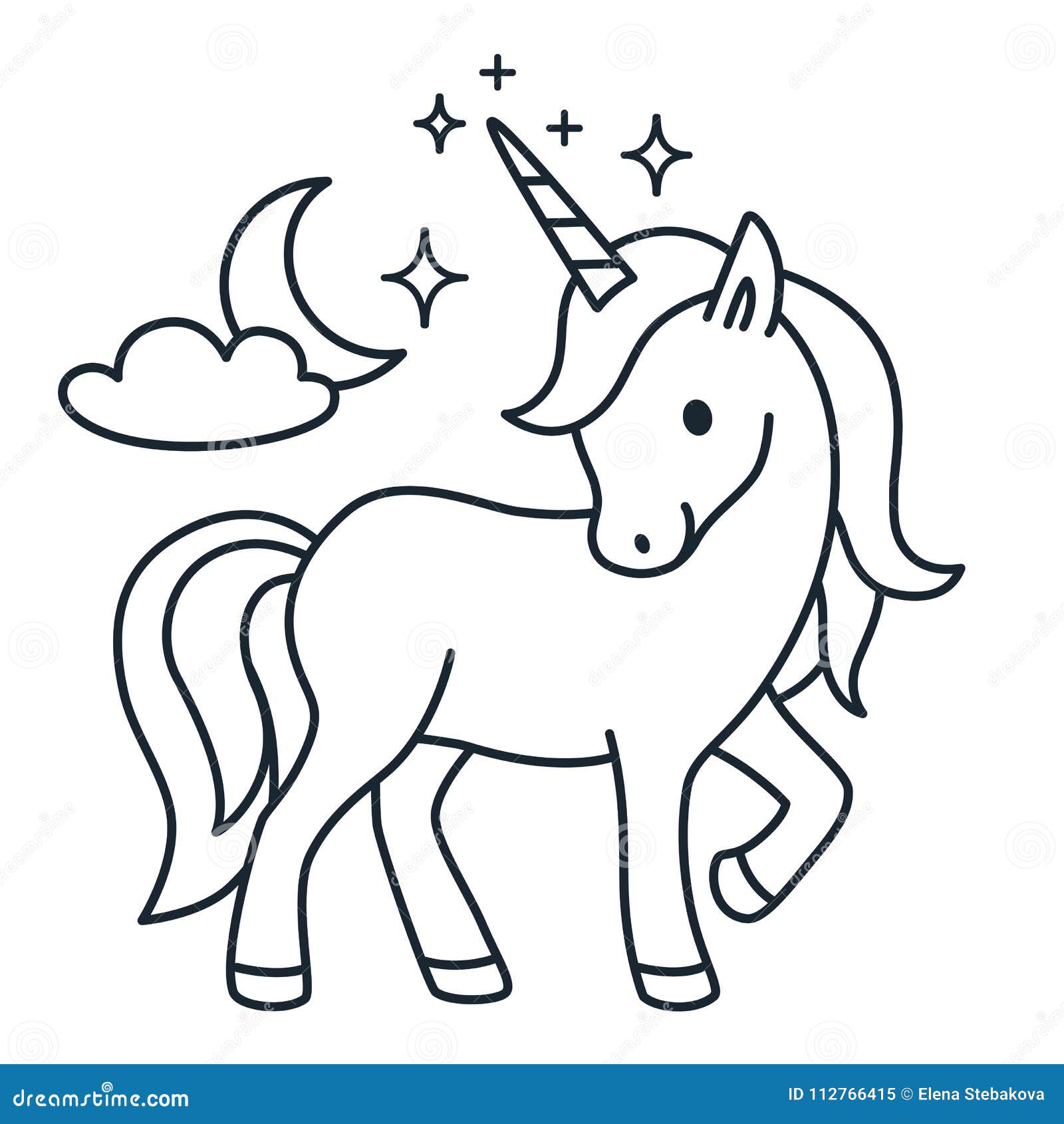 Free: sea unicorn cartoon coloring page for - nohat.cc