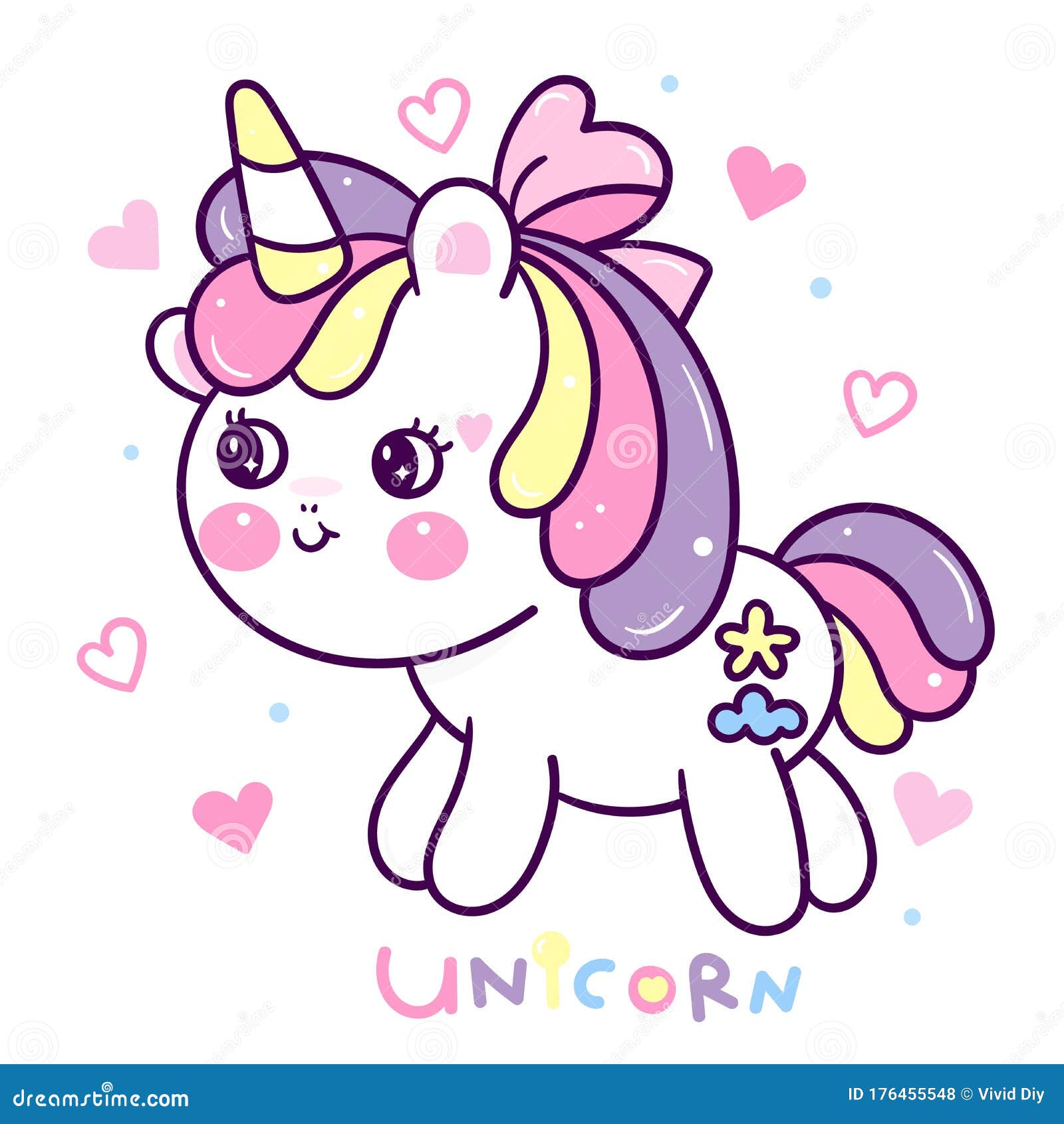 Cute Unicorn Vector Beautiful Pony Cartoon Baby Child on Cloud Kawaii  Animal Sweet Pastel Color Illustration Stock Vector - Illustration of  fairytale, color: 176455548