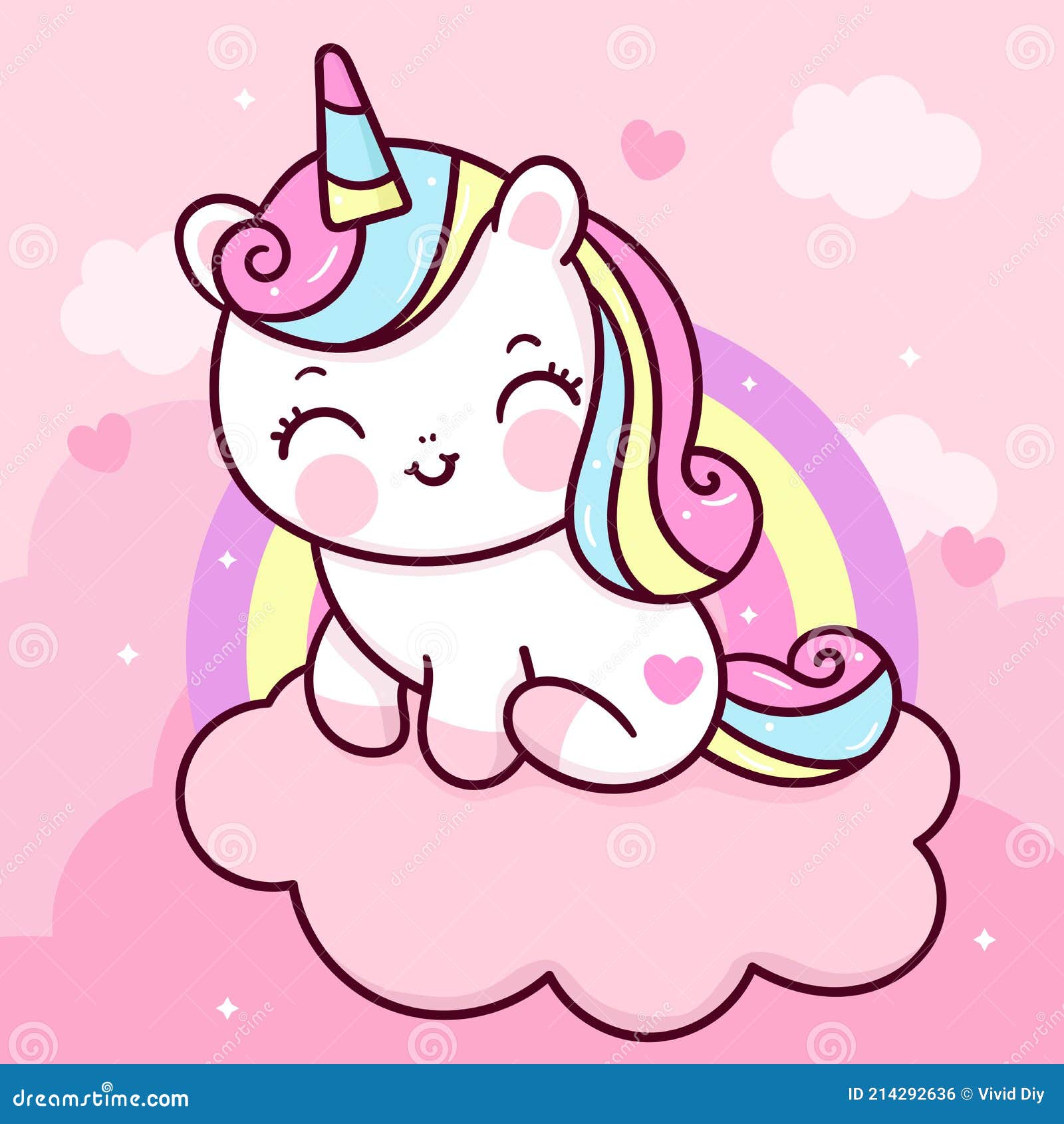 Kawaii unicorn animal cartoon design 1777071 Vector Art at Vecteezy