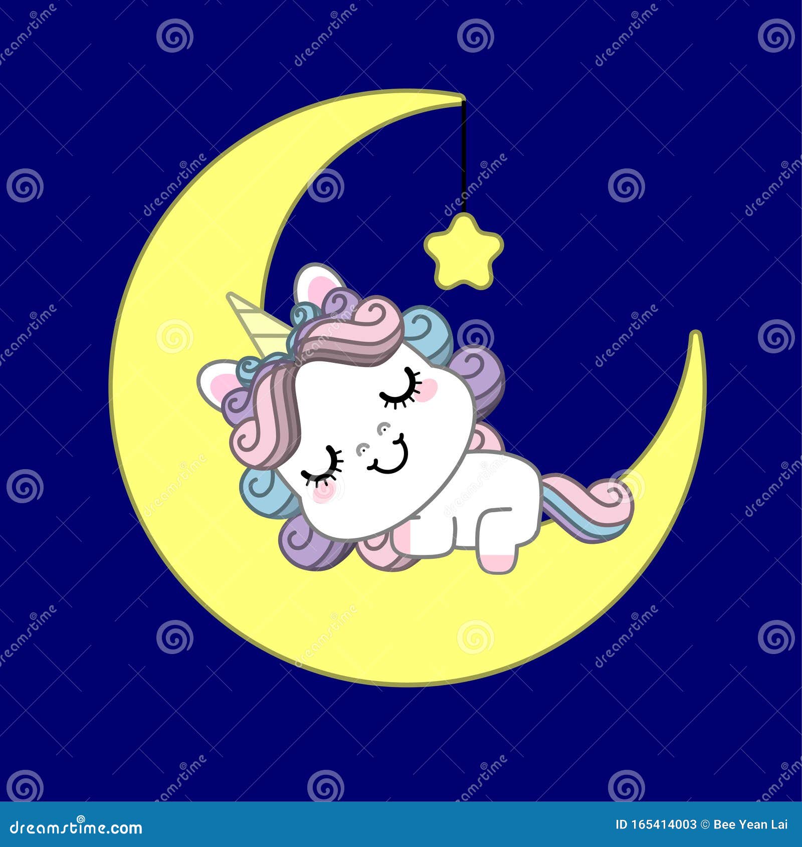 Cute Unicornio Durmiendo En La Luna Bebe Animal Personaje De Kawaii Ilustracion Del Vector Ilustracion De Historieta Irreal Cute Unicornio Durmiendo En La Luna Bebe Animal Personaje De Kawaii Ilustracion Del Vector Ilustracion De Historieta Irreal