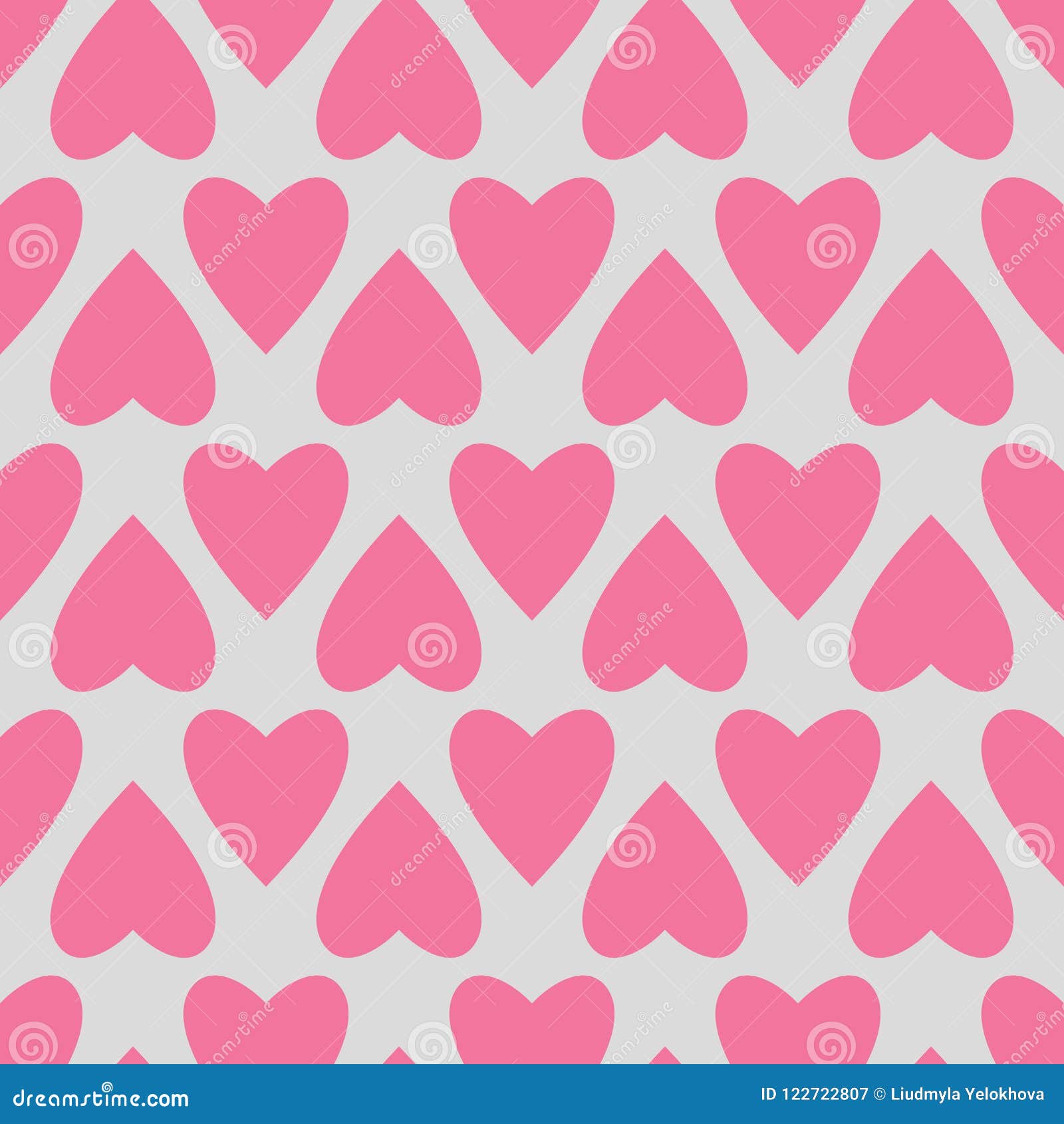 Cute Vector Seamless Pattern with Pink Hearts Stock Illustration Illustration of abstract
