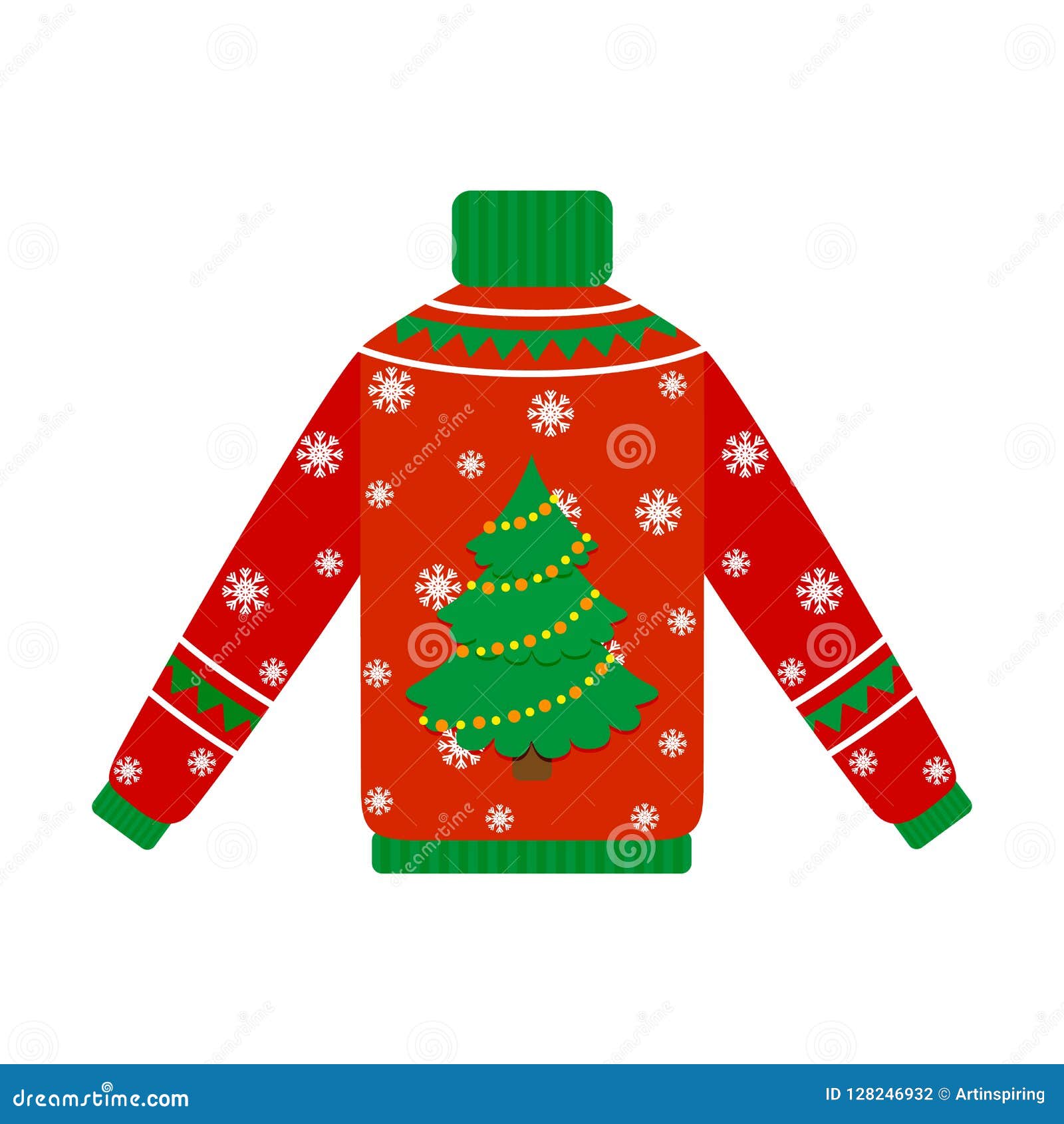 Cute Warm Christmas Sweater for the Winter Stock Vector - Illustration ...