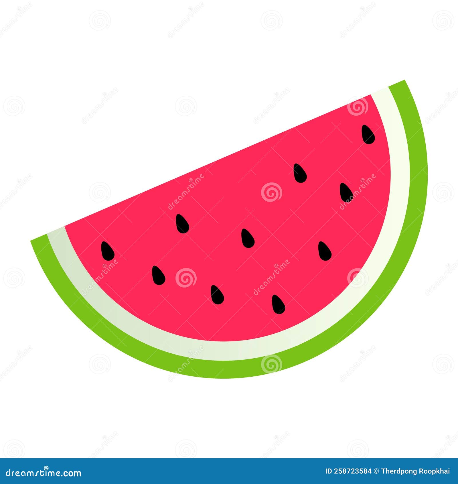 Cute of Watermelon on Cartoon Version Stock Vector Illustration of