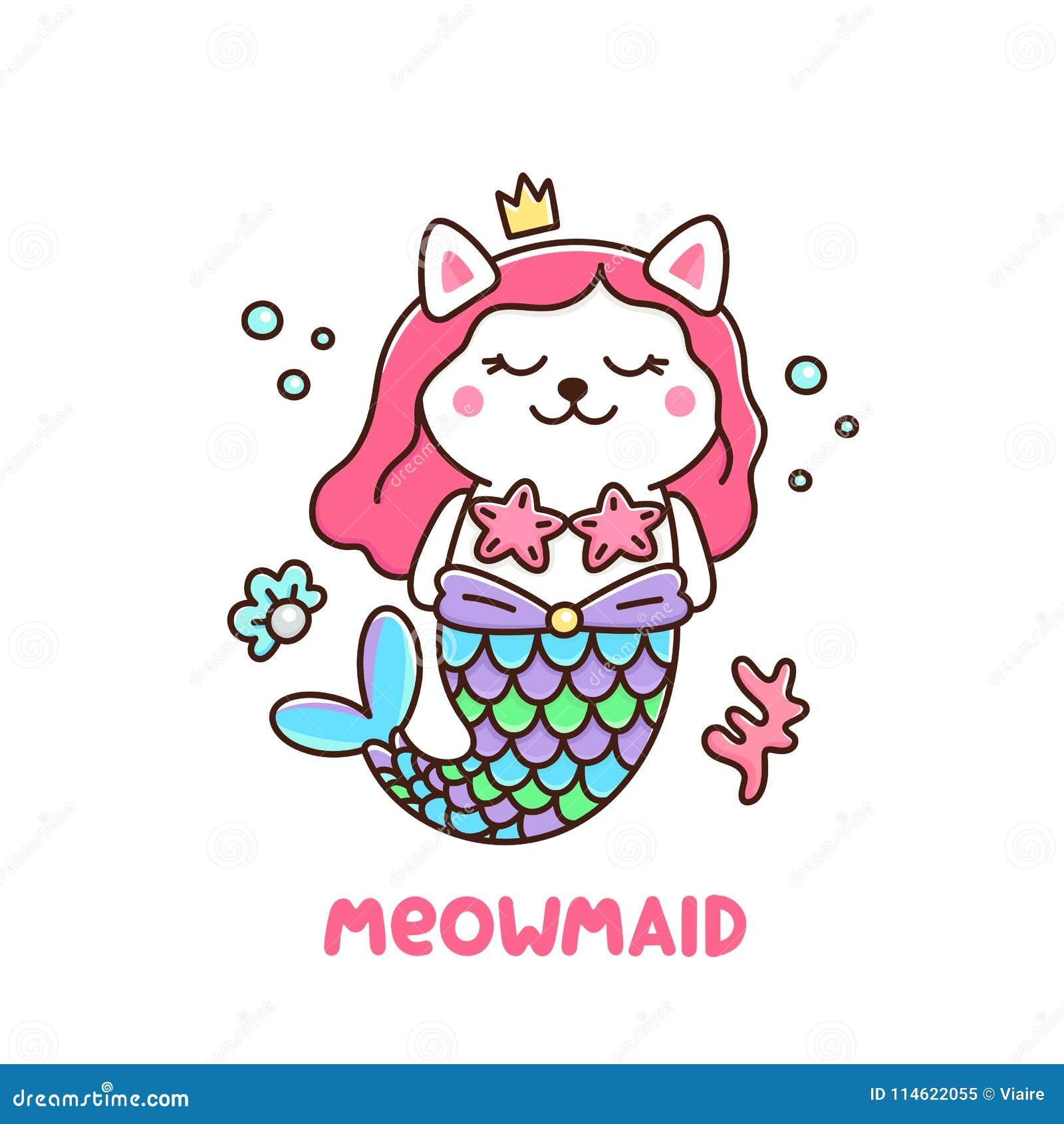 Meowmaid Cat Mermaid Funny Humor Purse Bag Hanger Holder Hook
