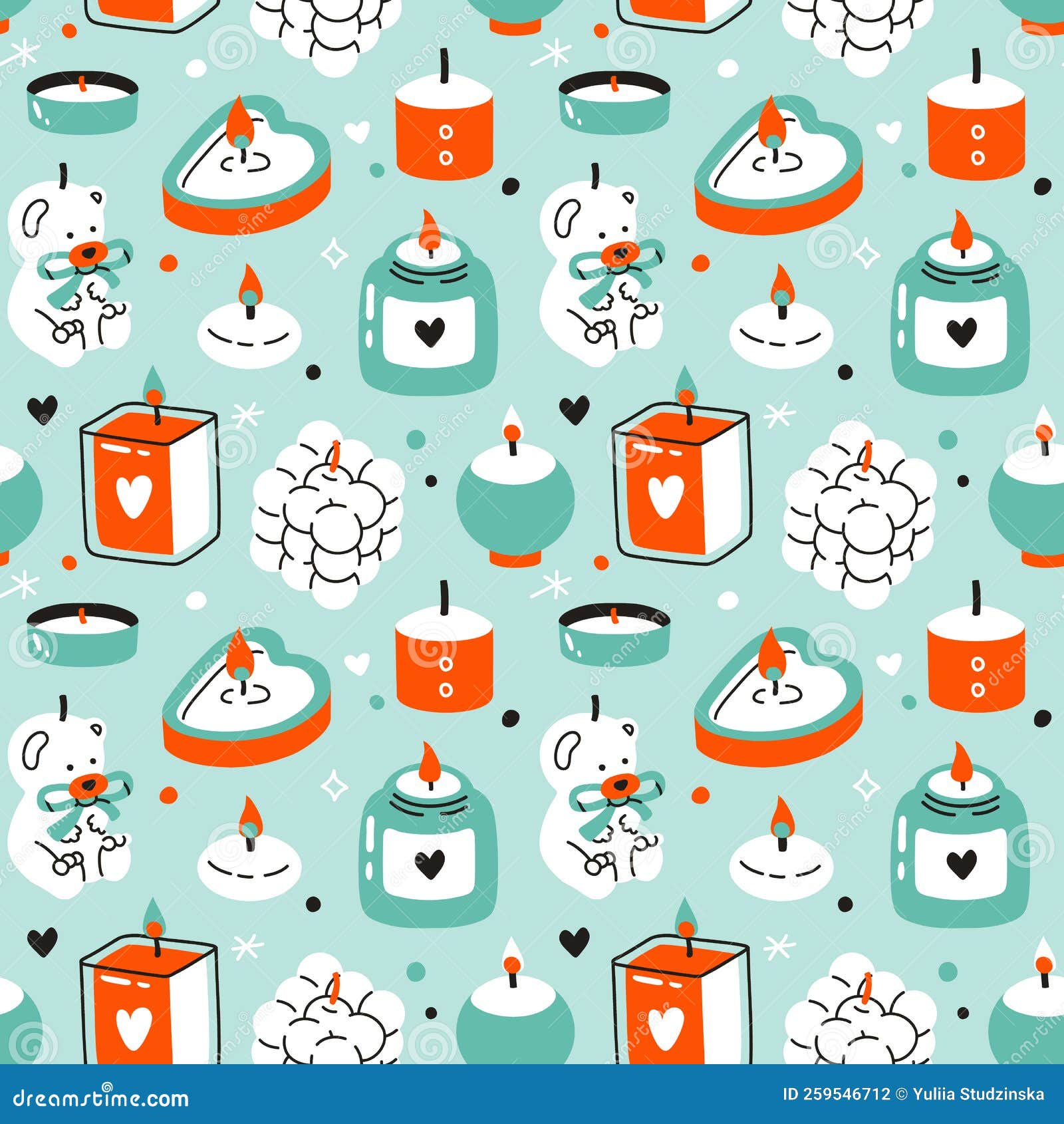 cute winter candles and s