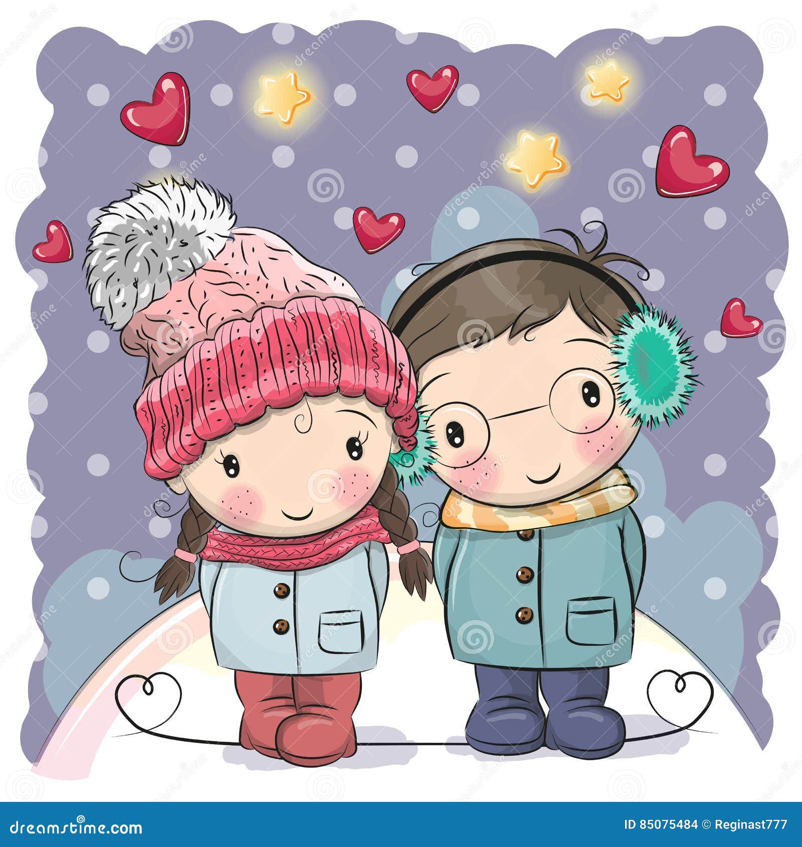 Cute winter illustration stock vector. Illustration of greeting - 85075484