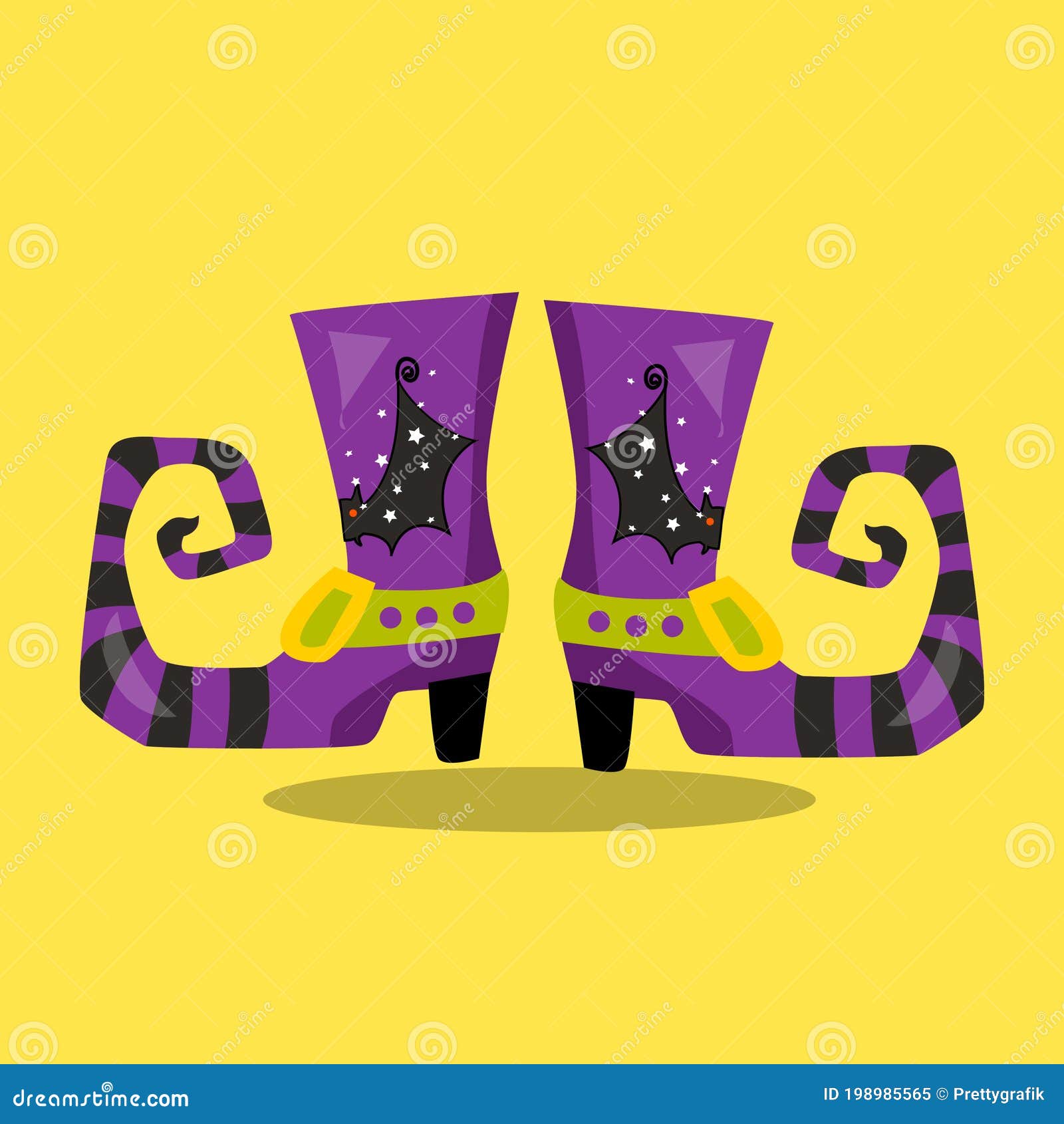 Cute witch boots 12 stock vector. Illustration of vector 198985565