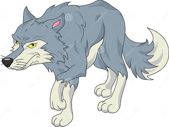 Cute wolf cartoon stock vector. Illustration of nose - 50747638