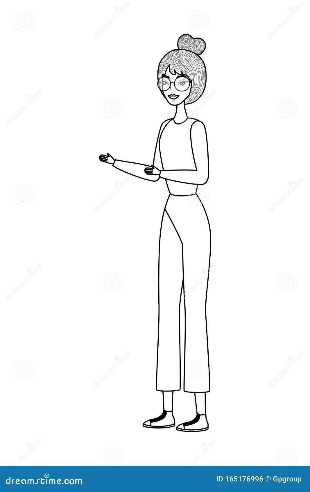 Cute Woman Cartoon Drawing Vector Design Stock Vector - Illustration of  human, quality: 165176996