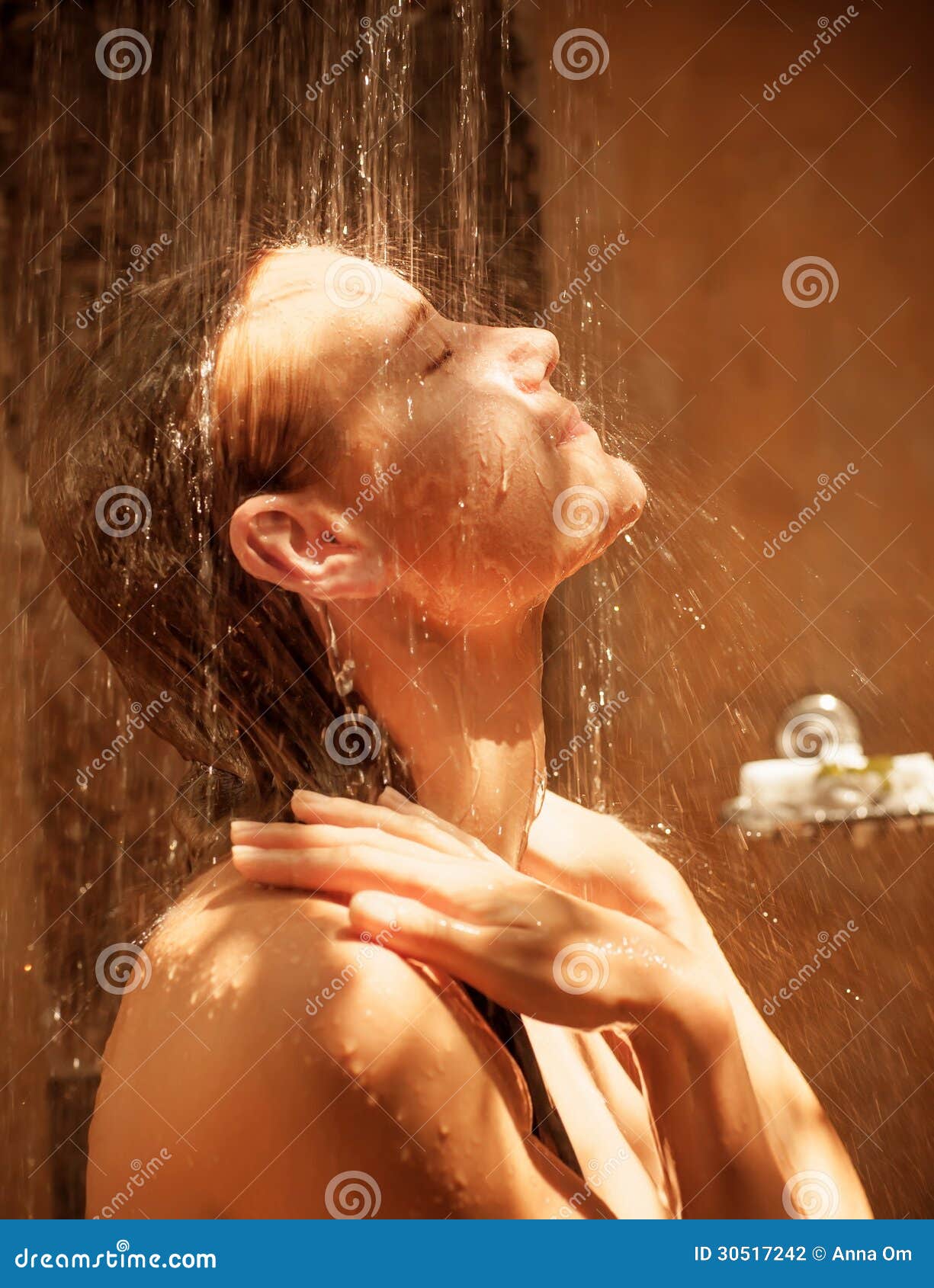 Woman Under Ice Cold Shower Bucket #5 Poster by Microgen Images/science  Photo Library - Pixels