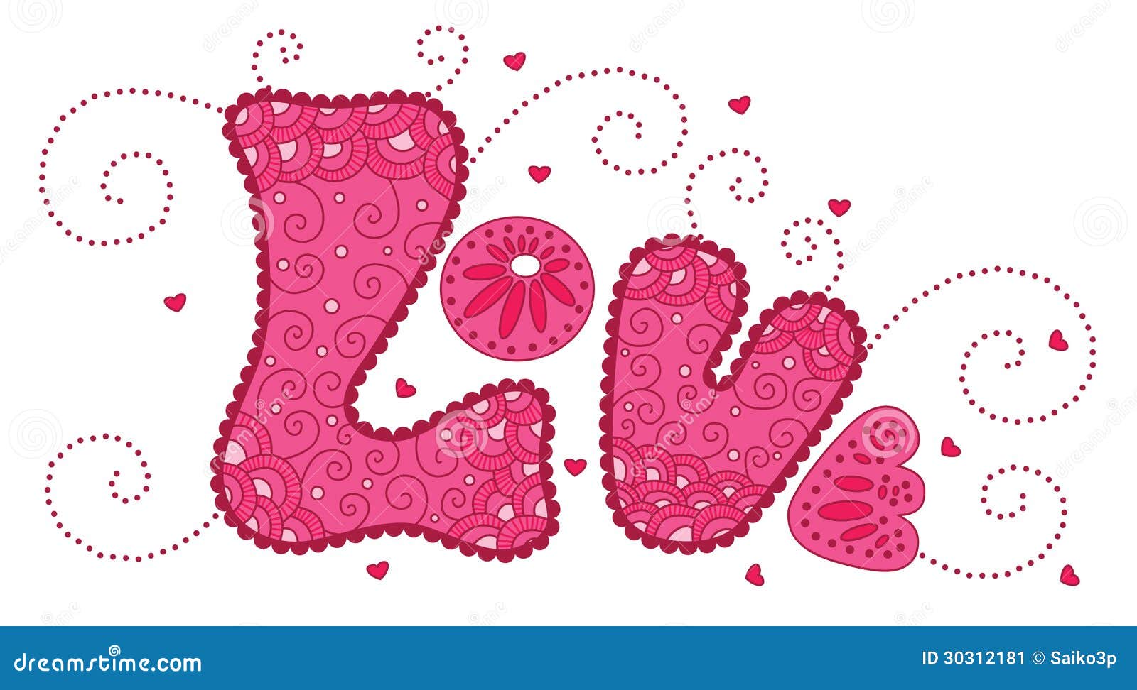 Cute word love stock illustration. Illustration of cute 30312181