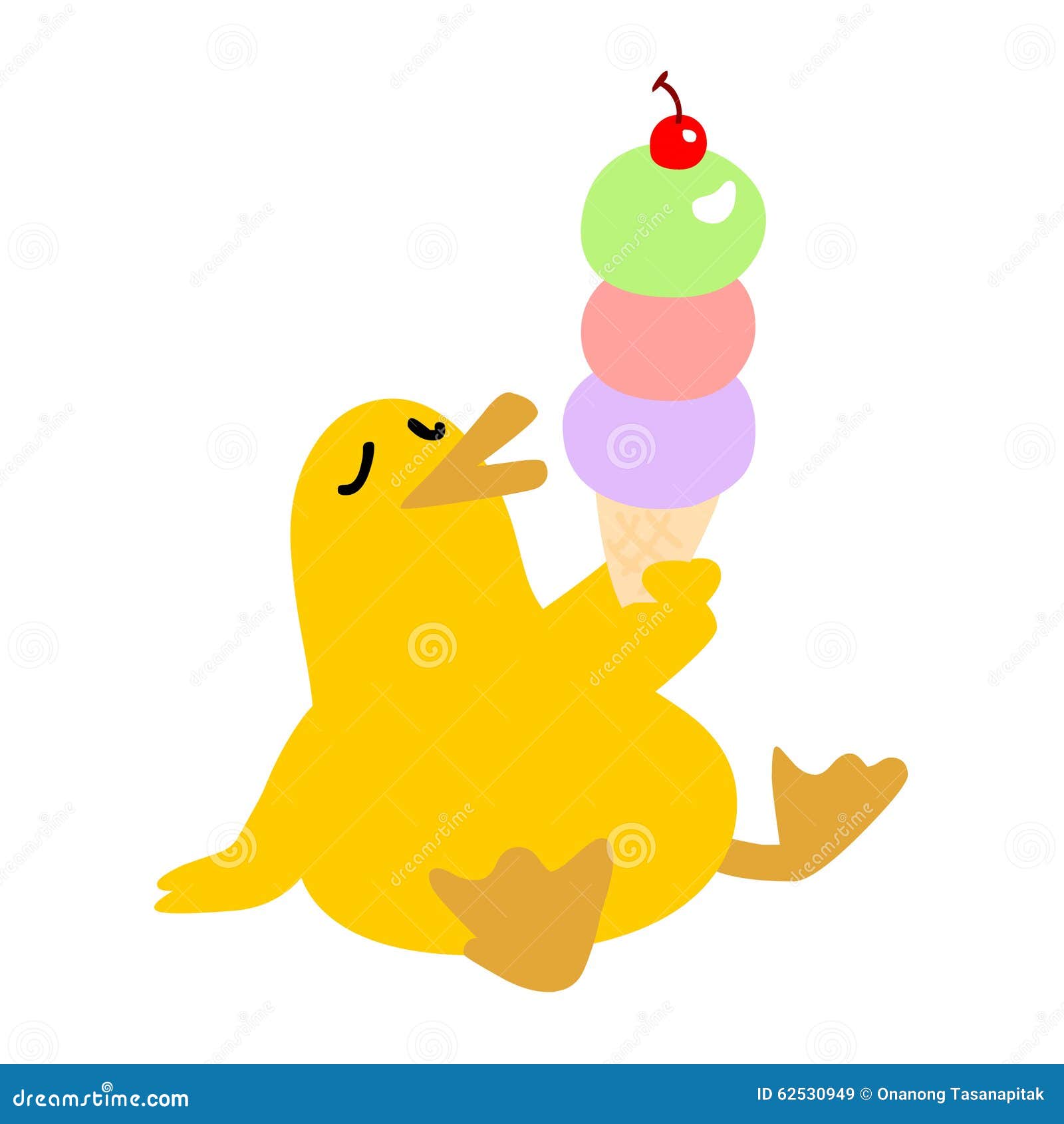 Cute Yellow Duck Eat Ice Cream Happily Illustration Stock Vector - Illustration of cream, dairy: 62530949 Cute Yellow Duck Eat Ice Cream Happily Illustration Stock Vector - Illustration of cream, dairy: 62530949