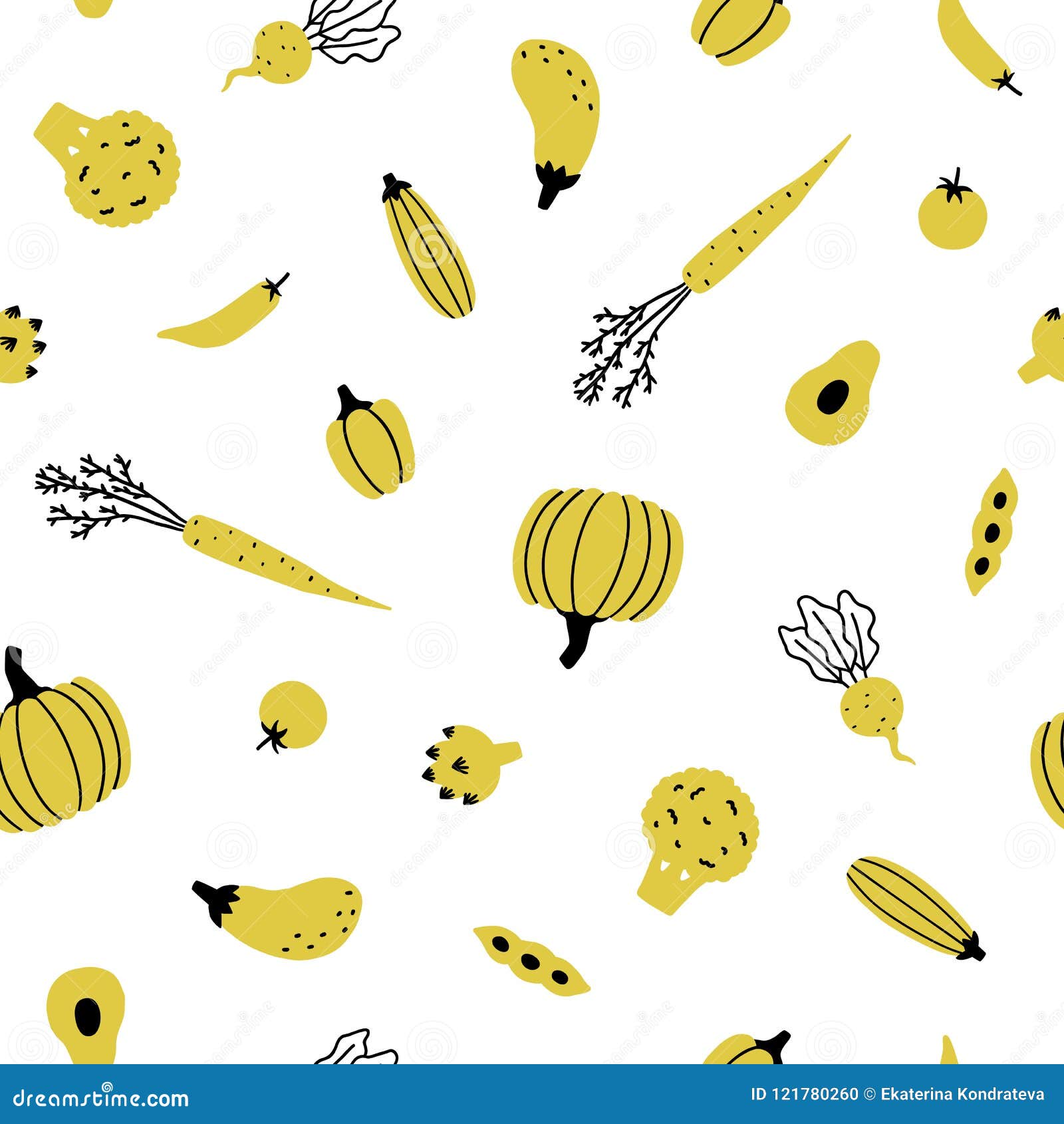 Cute yellow vegetables stock vector. Illustration of graphic 121780260