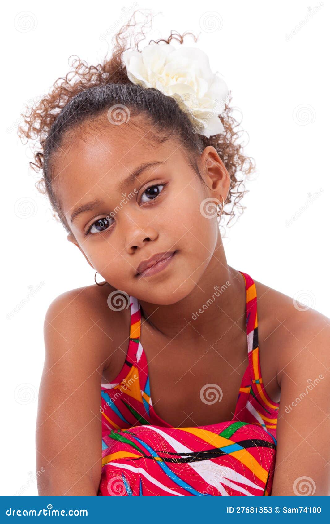 Cute Young African Asian Girl Stock Image Image Of