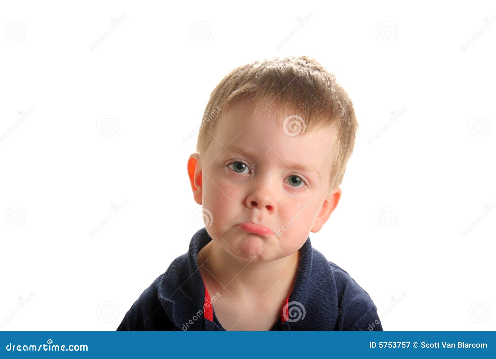 Foto Stock Angry And Pouting Cute Young Girl With Crossed Arms Adobe