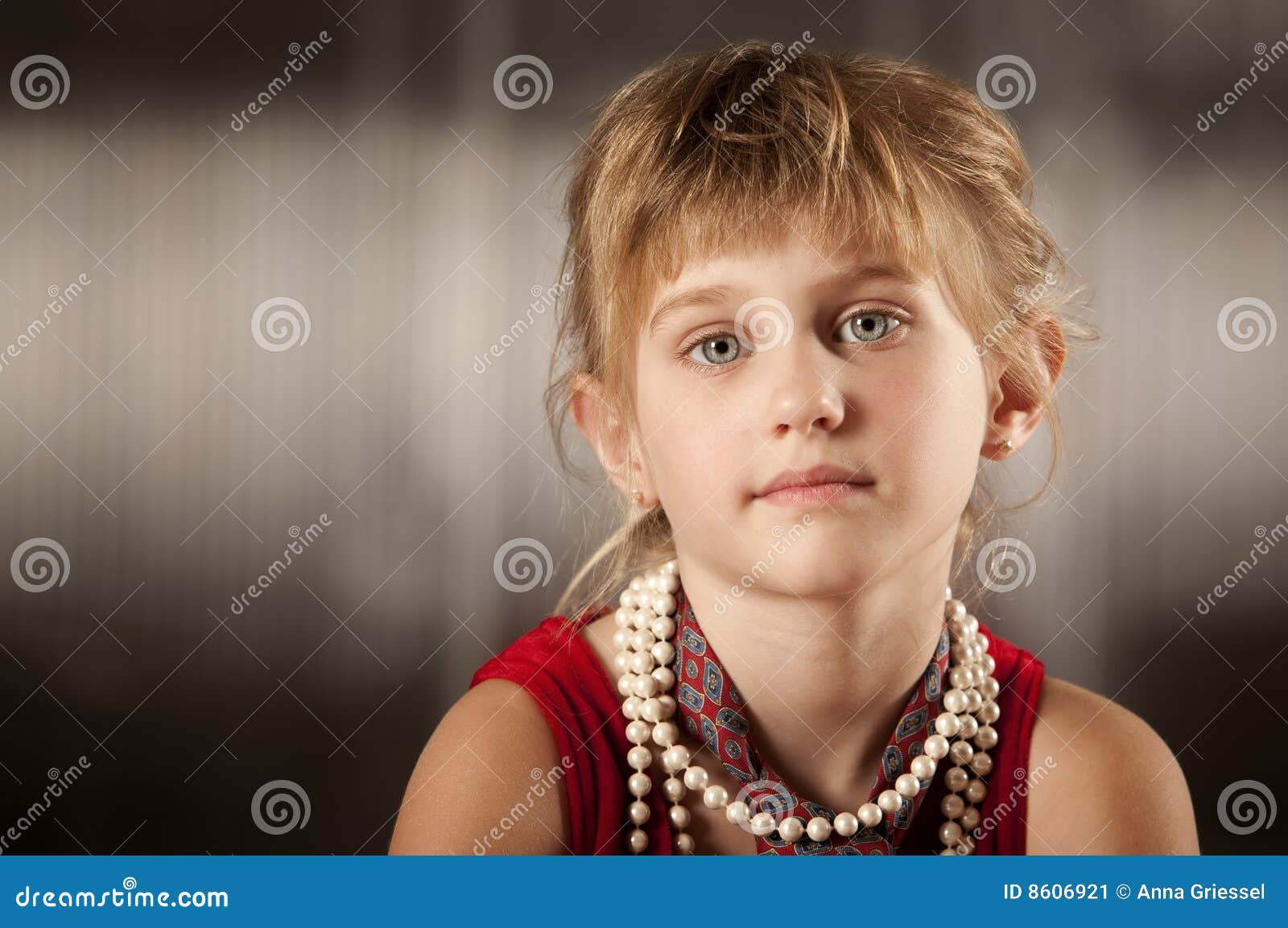 Cute Young Girl with Big Eyes Stock Image Image of play, wardrobe 8606921