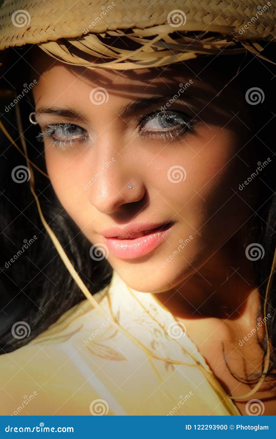 Cute Young Brunette - Cute Young Gypsy Girl`s Face with Frozen Eyelashes Stock Photo - Image of  bride, clothes: 122293900