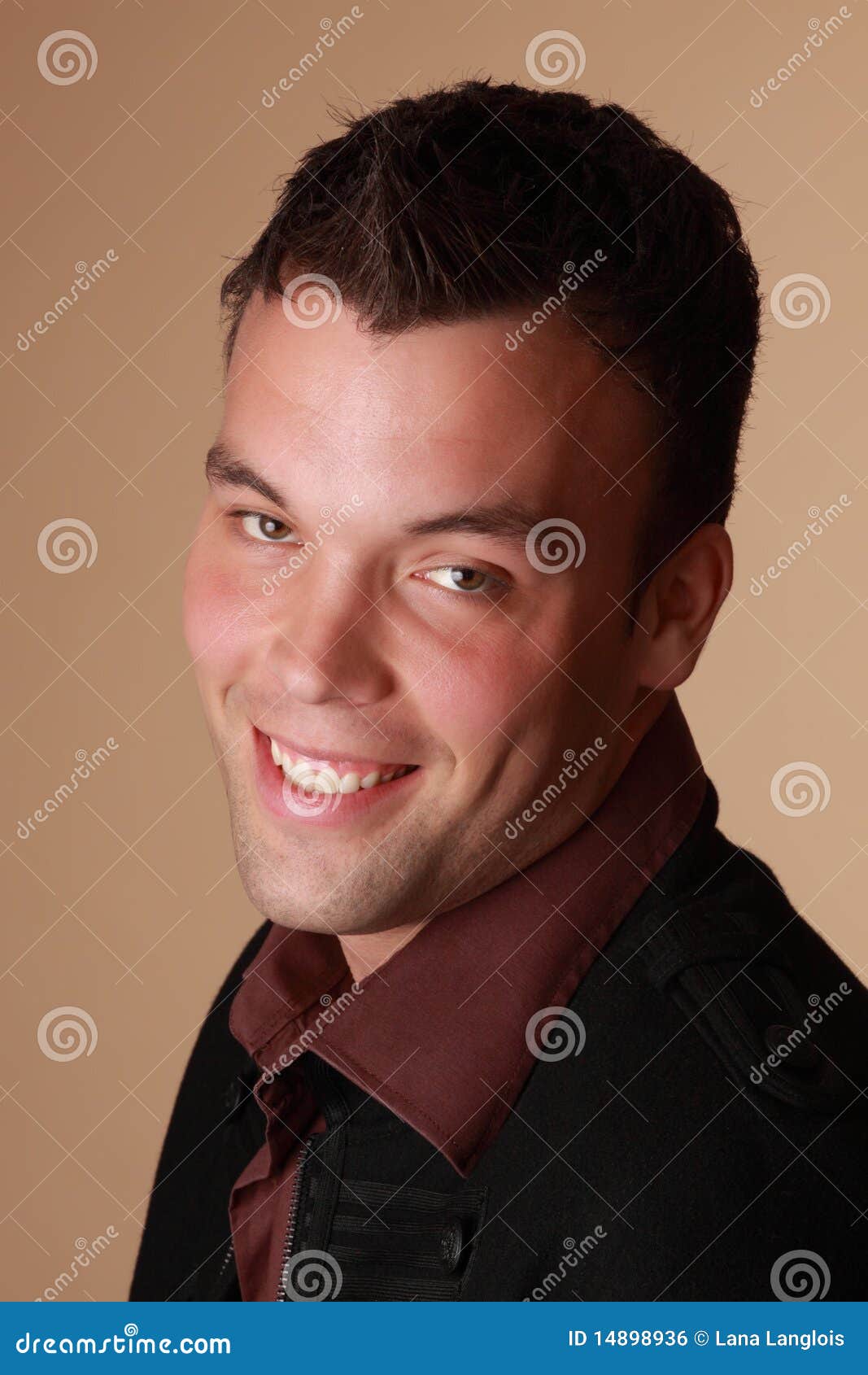 Cute young man stock photo. Image of white, portrait 14898936