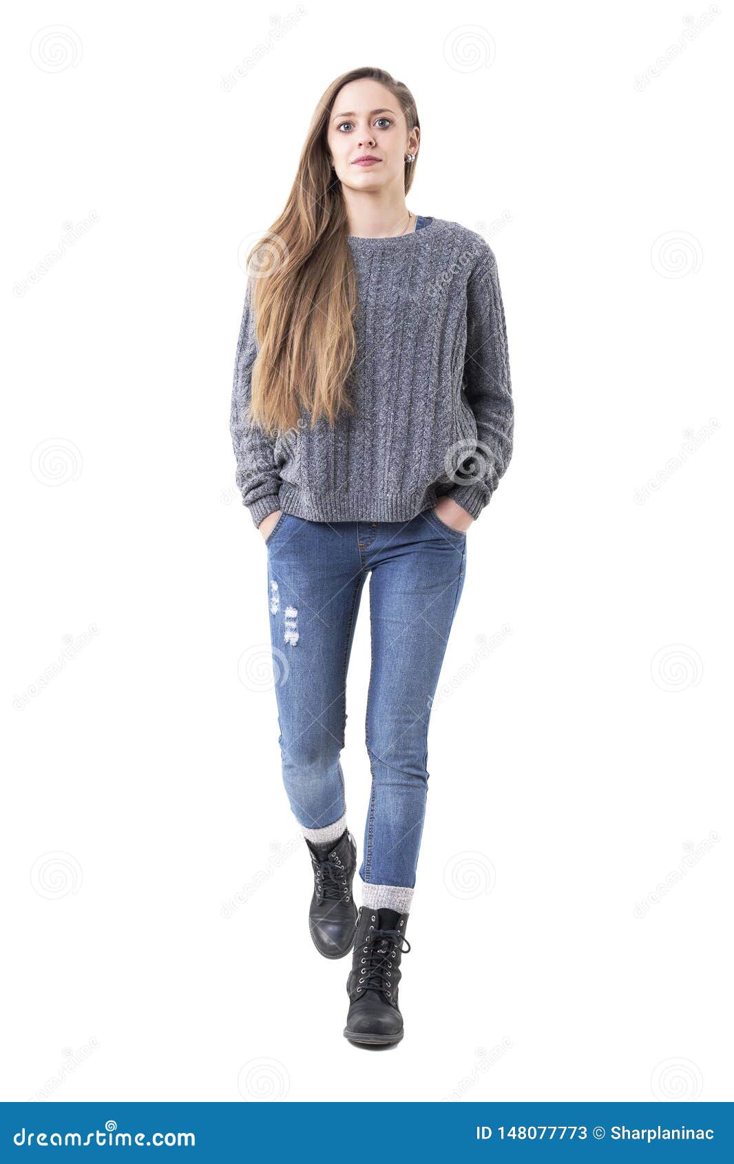 walking sweater