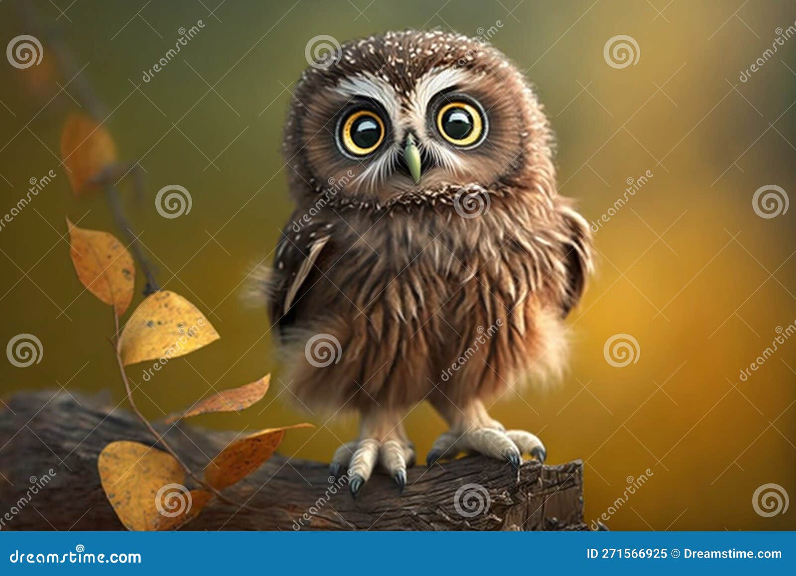the cutest little owl in the world, concept art, modern art, , ai generated