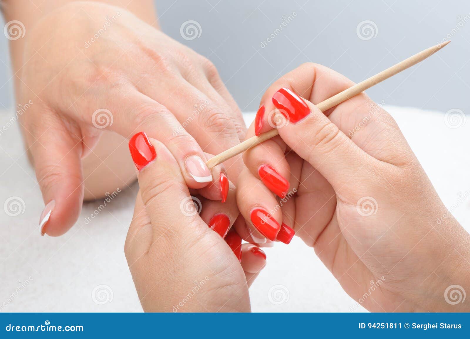 cuticles care with cuticle pusher