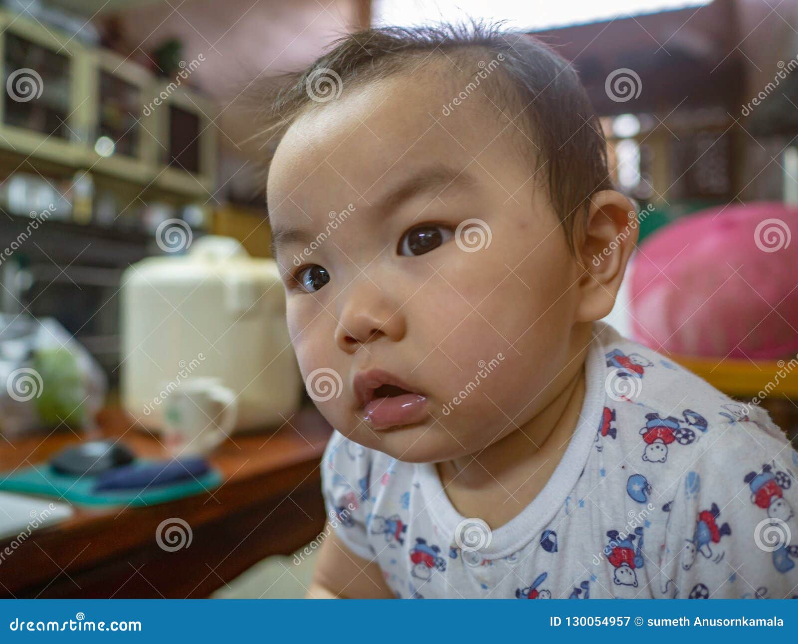 Cutie Handsome Asian Boy Baby Stock Image - Image of asian, closeup ...