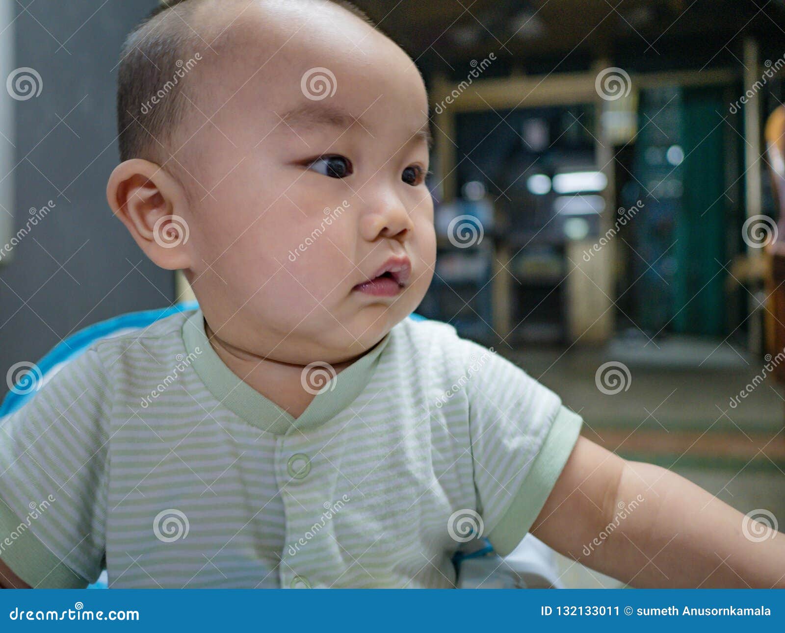 Cutie and Handsome Asian Boy Baby or Infant Stock Image - Image of ...