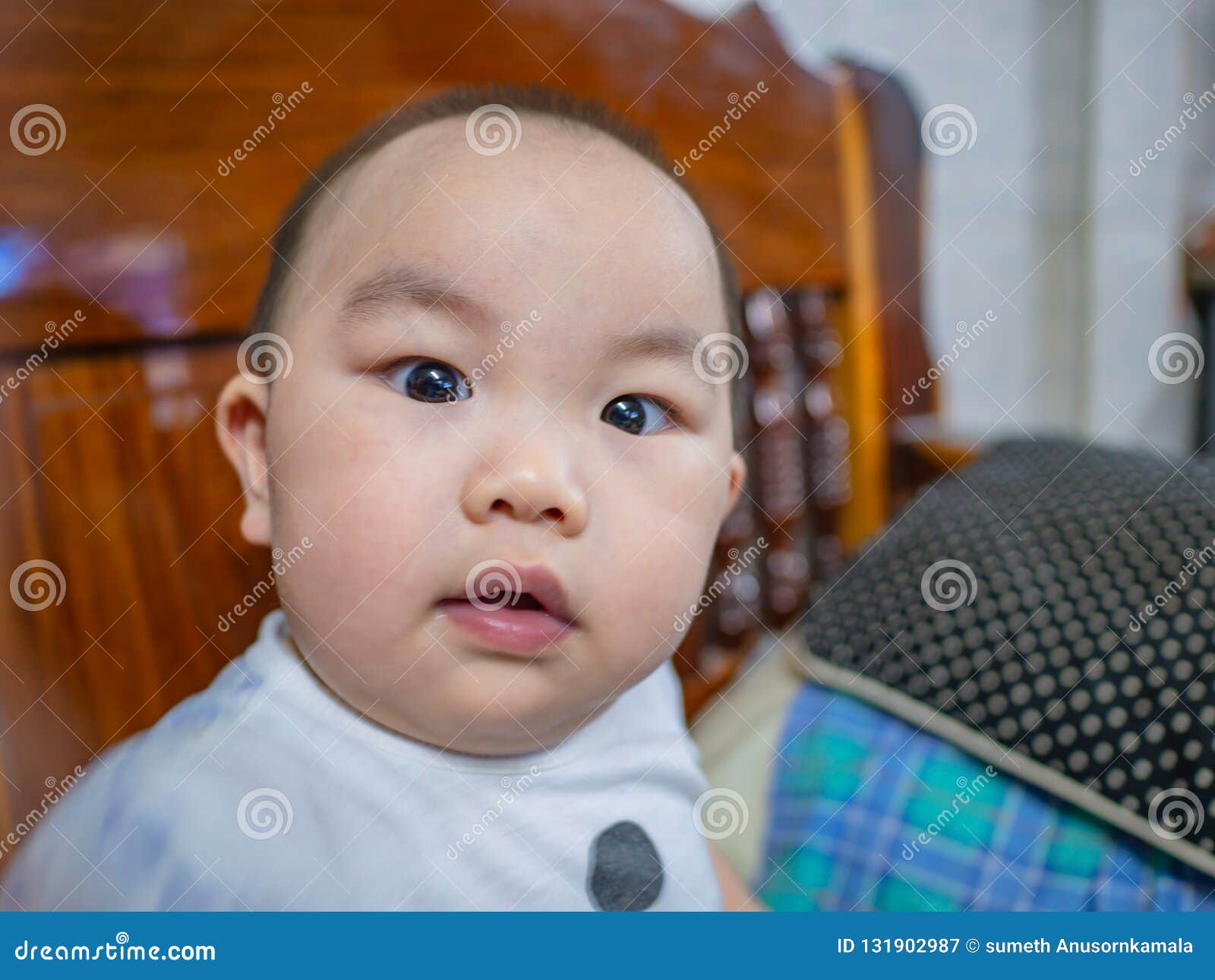 Cutie and Handsome Asian Boy Baby or Infant Stock Image - Image of ...