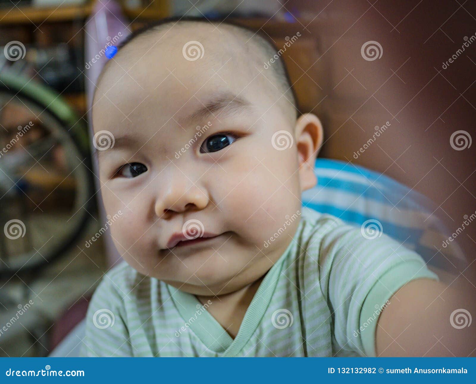 Cutie and Handsome Asian Boy Baby or Infant Stock Photo - Image of eyes ...