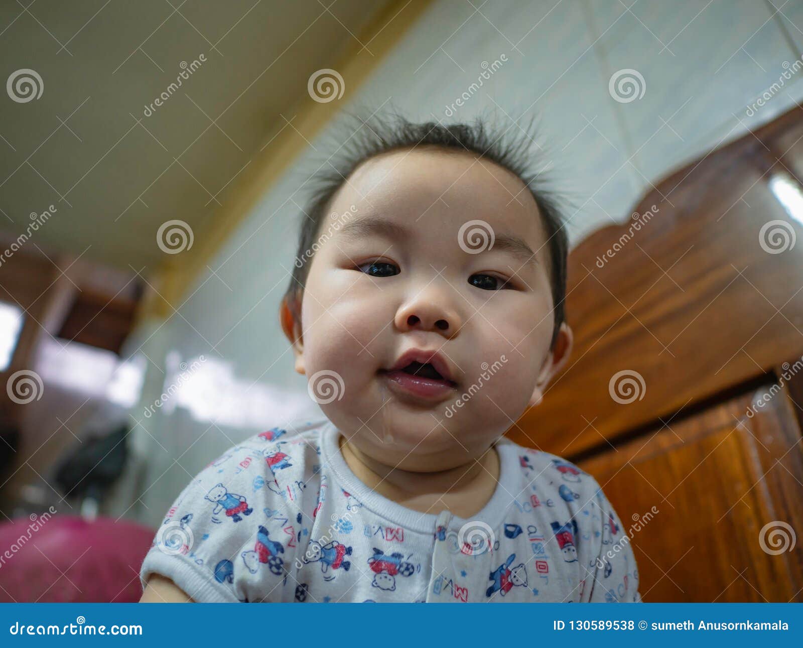 Cutie and Handsome Asian Boy Baby or Infant Stock Photo - Image of ...