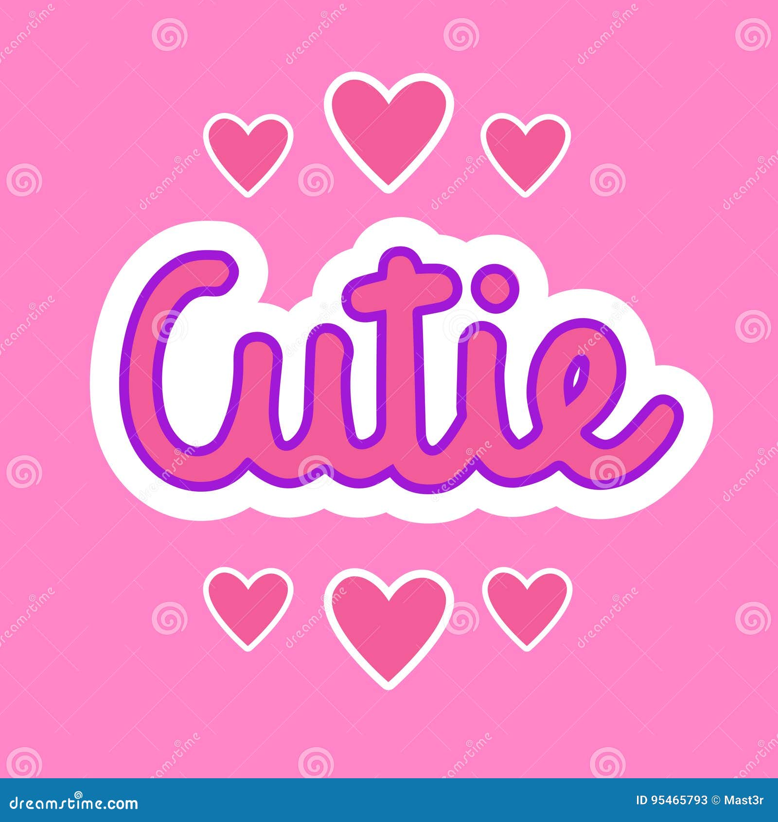 Cutie Sticker Social Media Network Message Badges Design Stock Vector ...