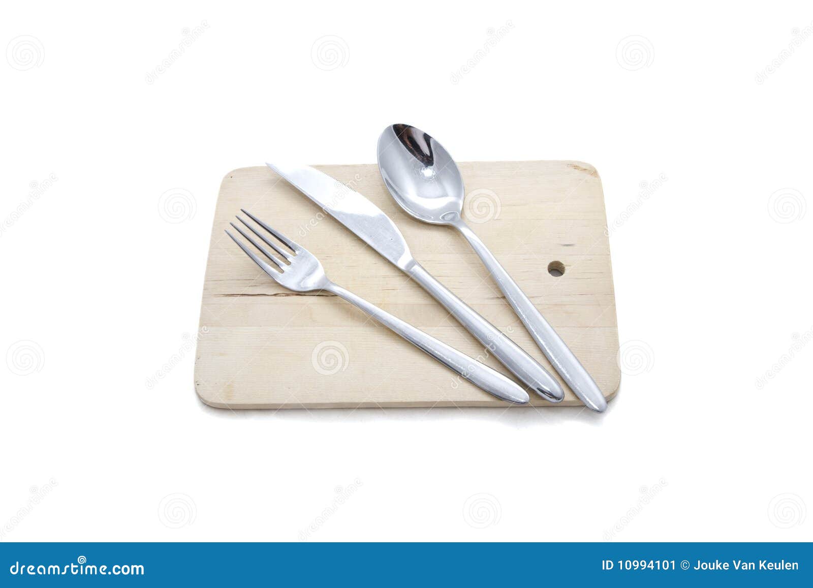Cutlery on a board stock image. Image of close, background 10994101