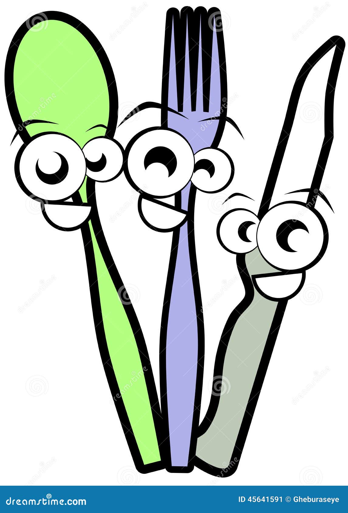 cutlery cartoon isolated image representing kitchen equipment version 45641591