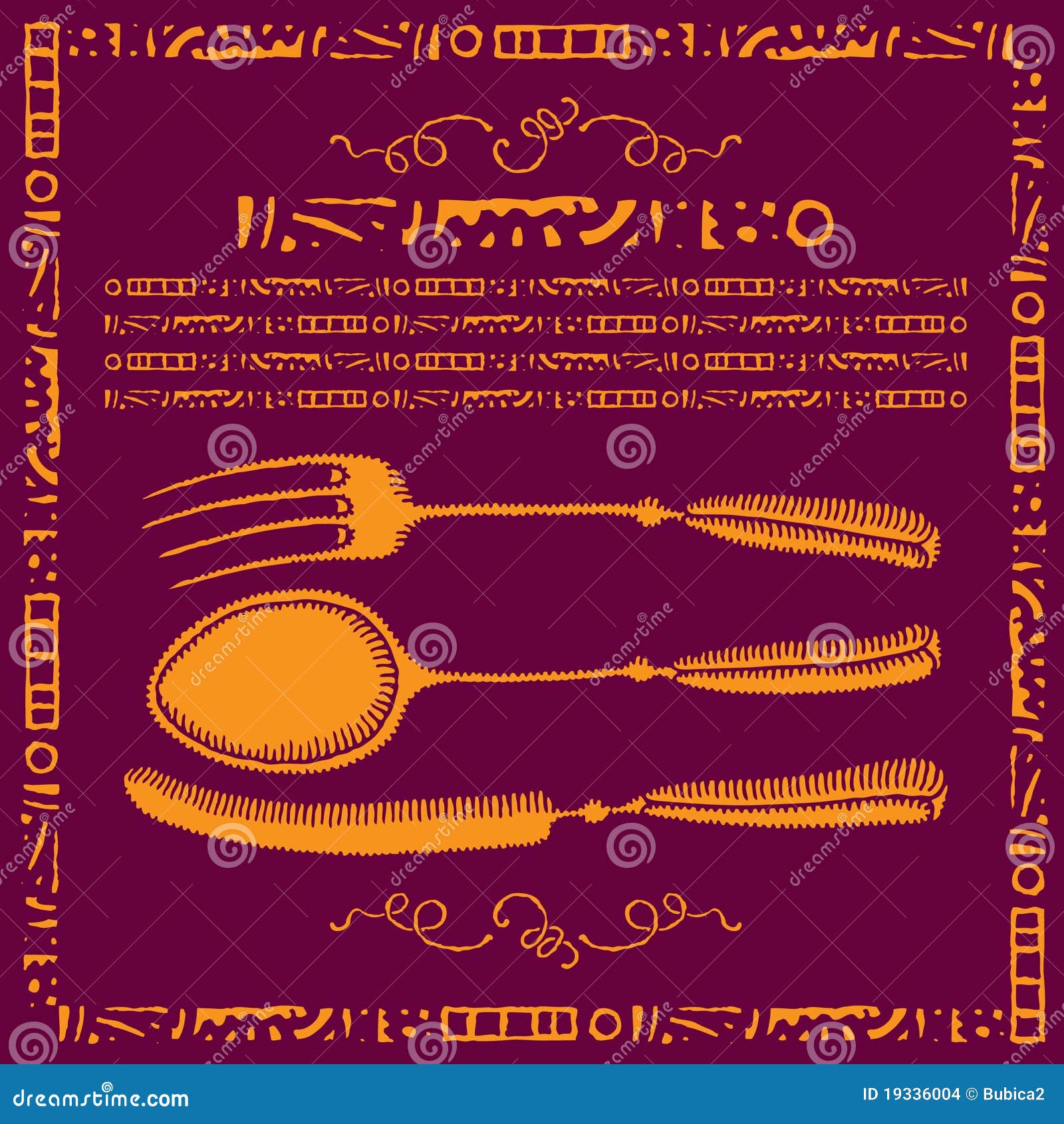 Cutlery gold label stock vector. Illustration of serving 19336004