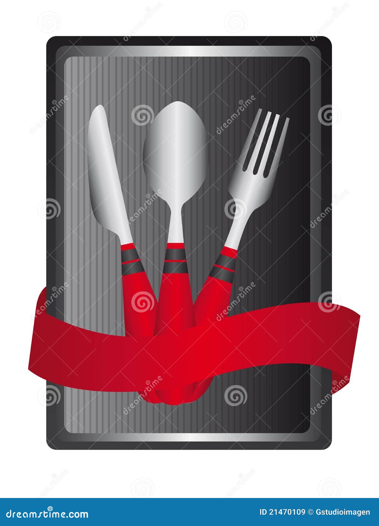 Cutlery label stock vector. Illustration of dishware 21470109