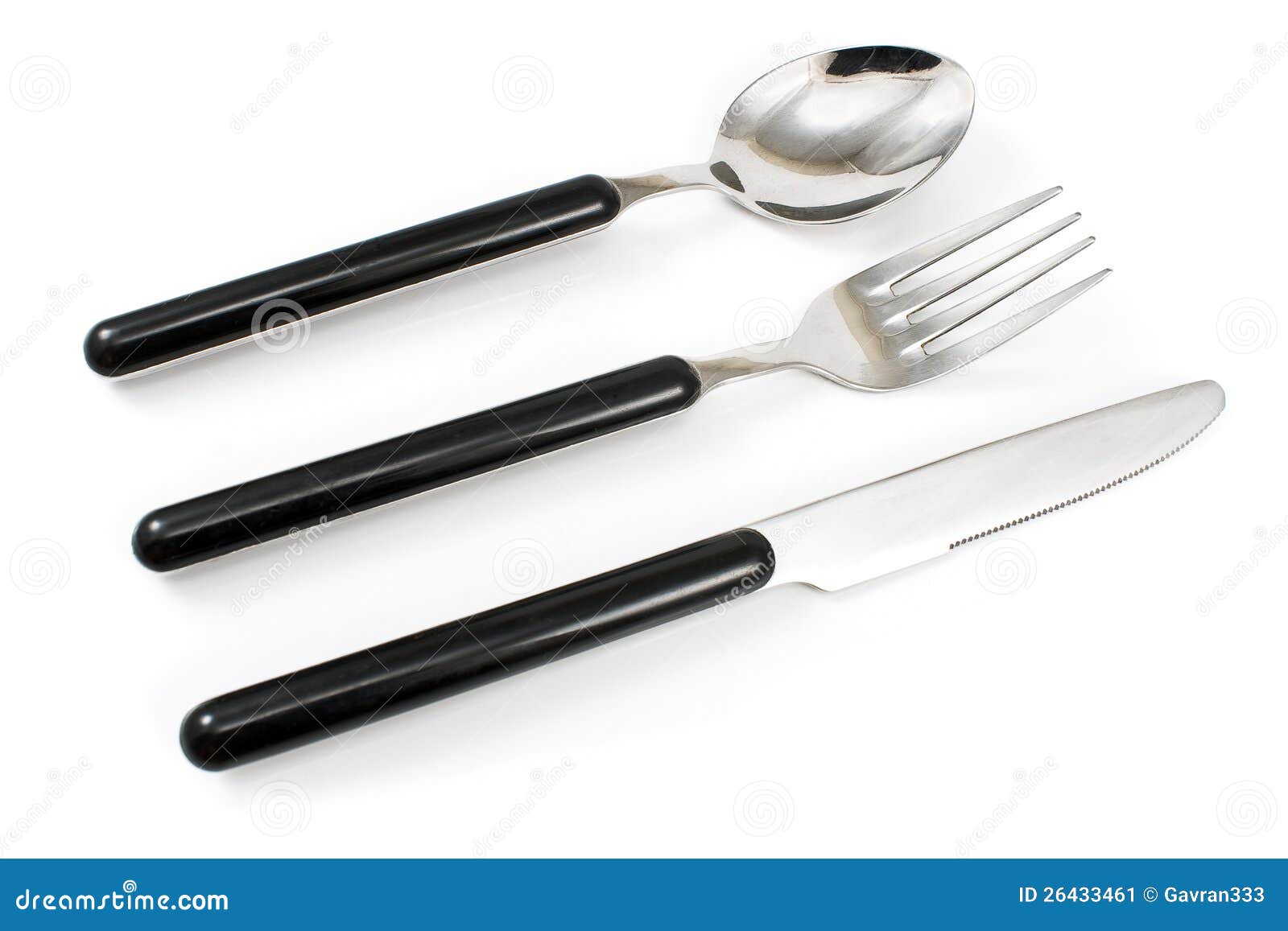 Cutlery Set with Fork, Knife and Spoon Stock Image Image of knife