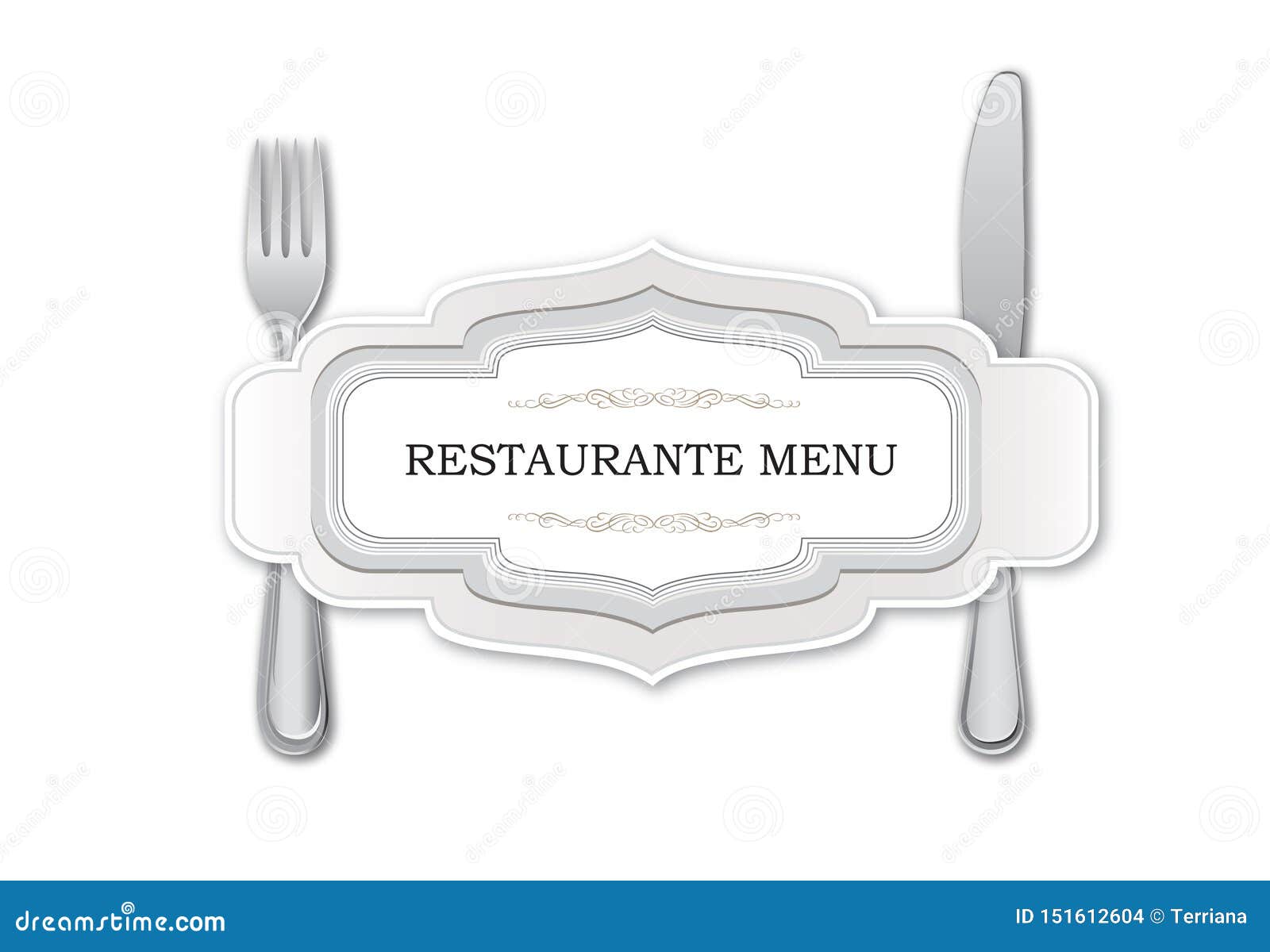 cutlery set. restaurante menu card template . dining symbos over white background