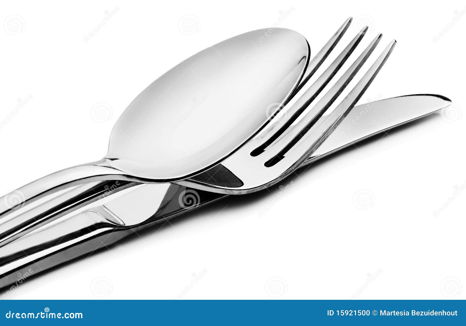 cutlery - a spoon, fork and knife