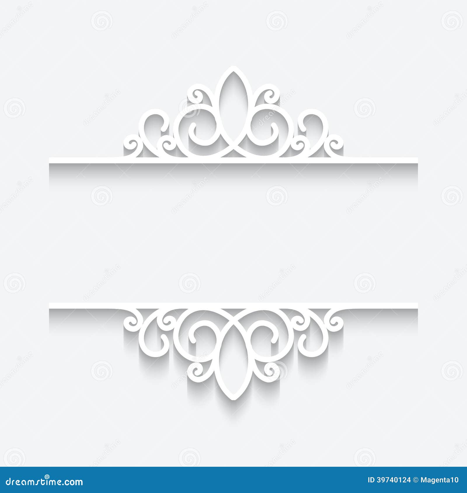 Cutout paper frame stock vector. Illustration of floral 39740124