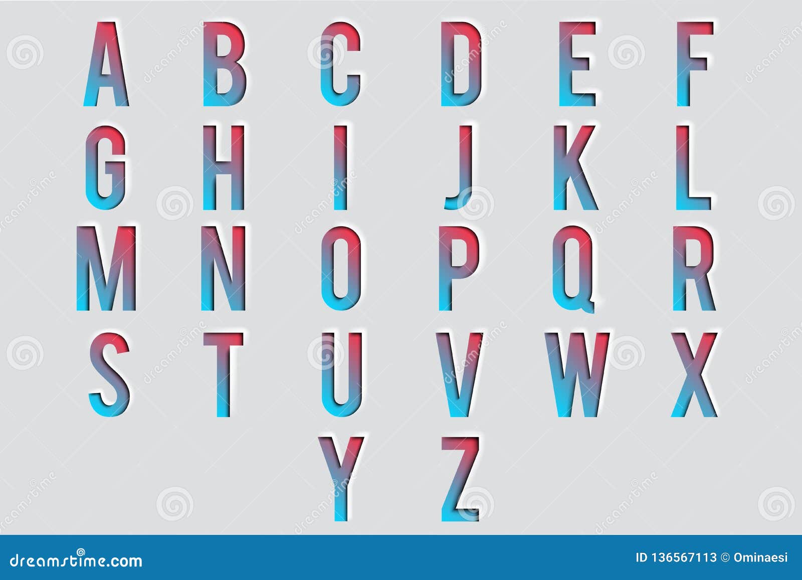 Download Cutout Paper Letters 3d Alphabet Design Vector ...