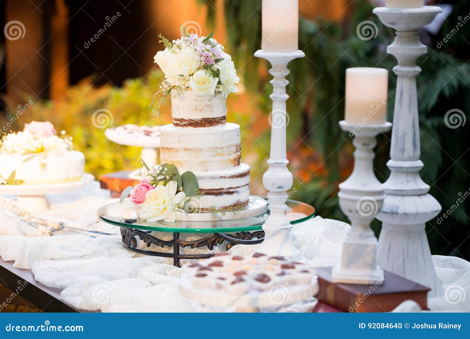Cutsom Wedding Cake At Reception Stock Photo Image Of Treats