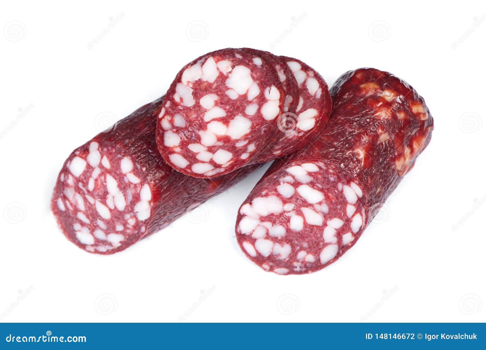 Cutted salami sausage stock photo. Image of cutout, gourmet 148146672