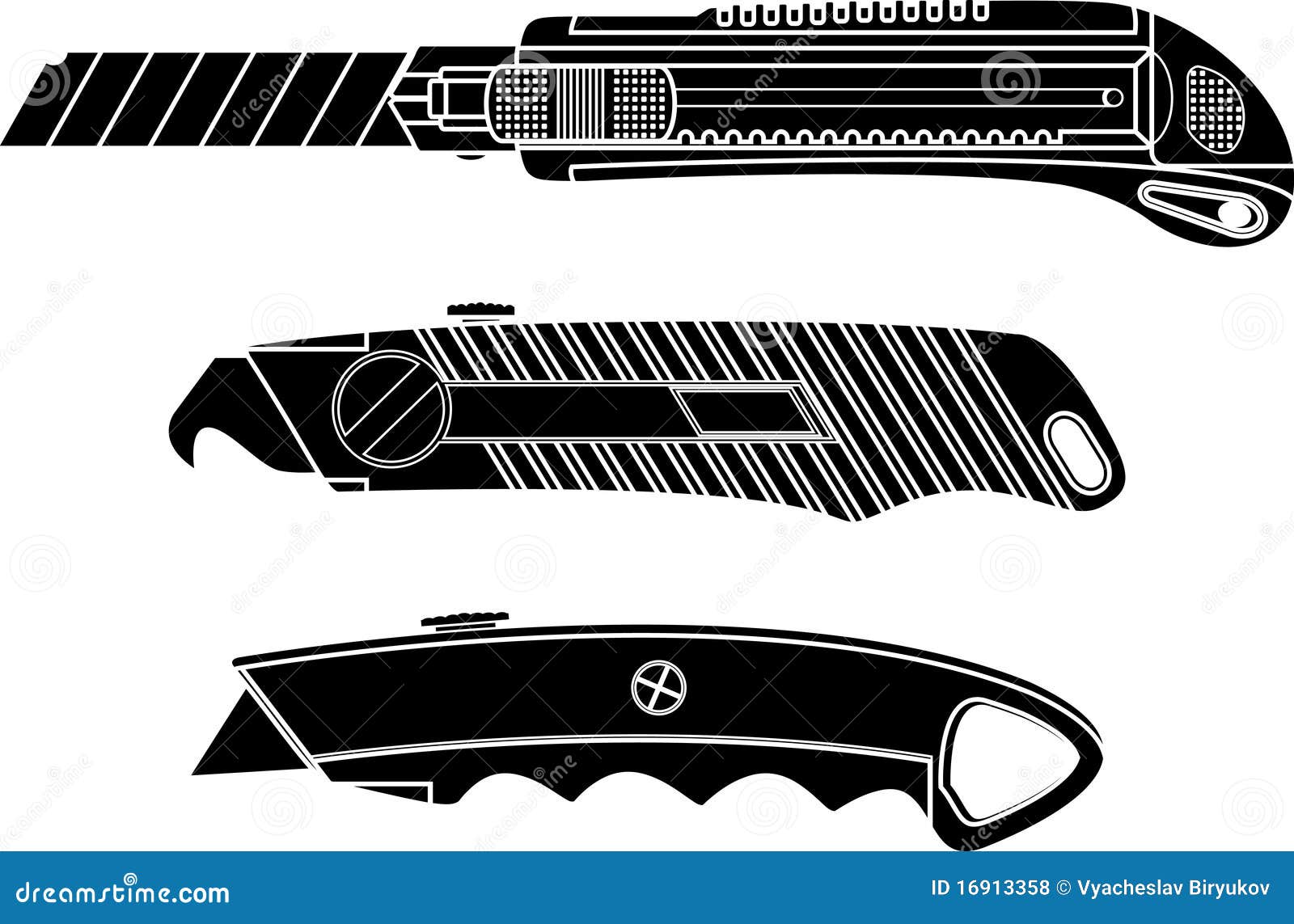 Cutter knives. stencil stock illustration. Illustration of scalpel