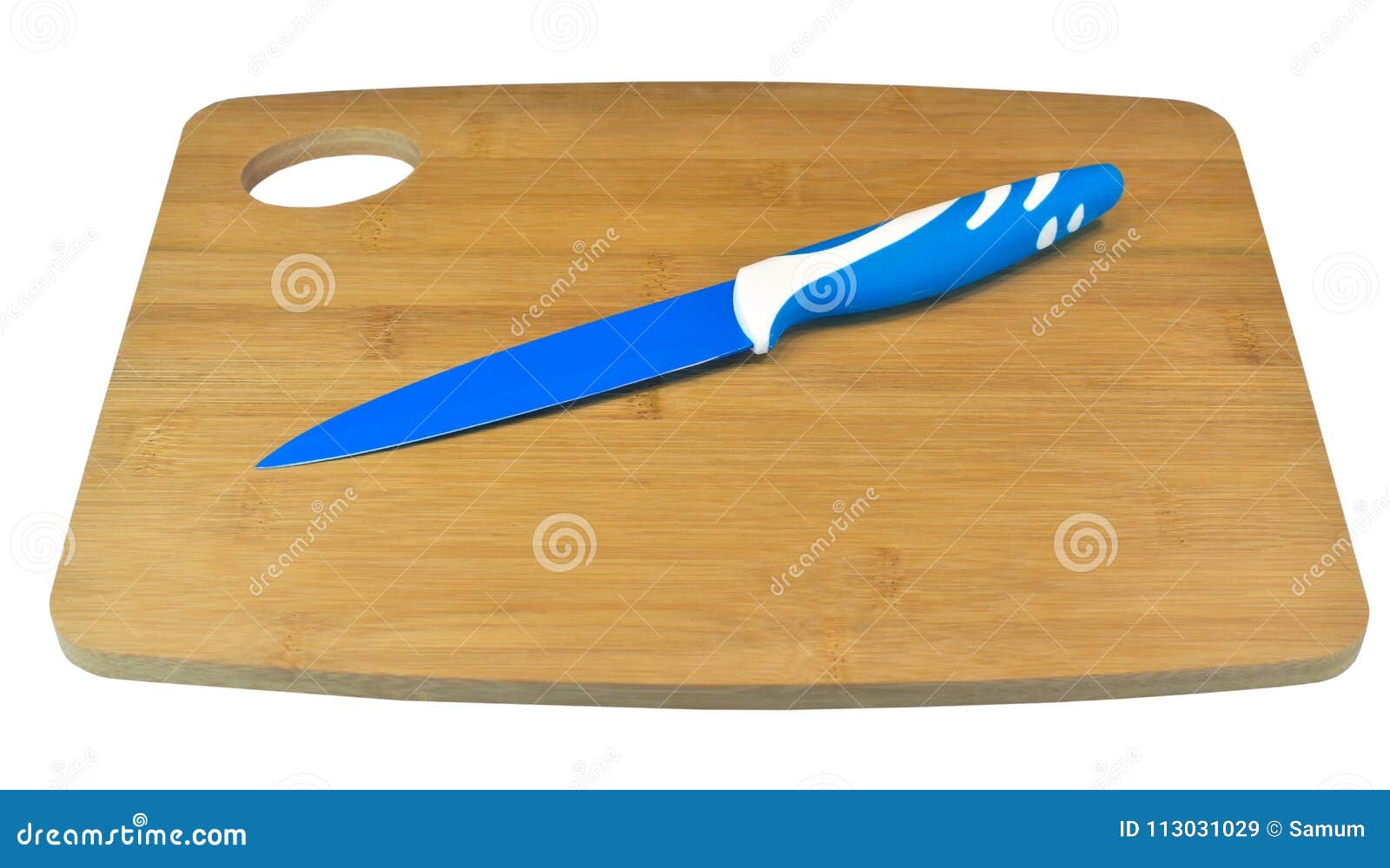 Cutting Board and Ceramic Kitchen Knife Stock Image Image of chop