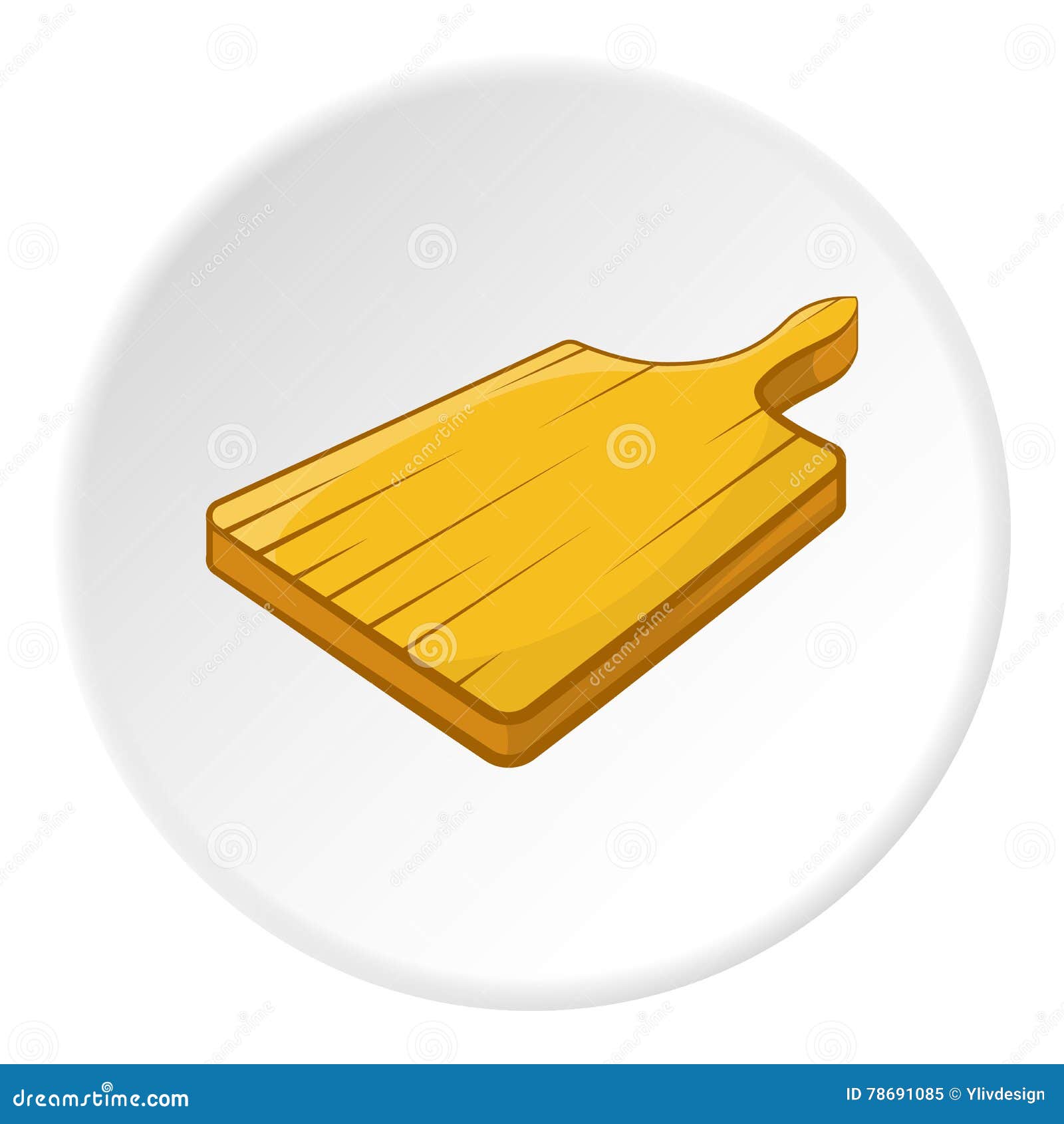 Cutting Board Icon, Cartoon Style Stock Vector - Illustration of