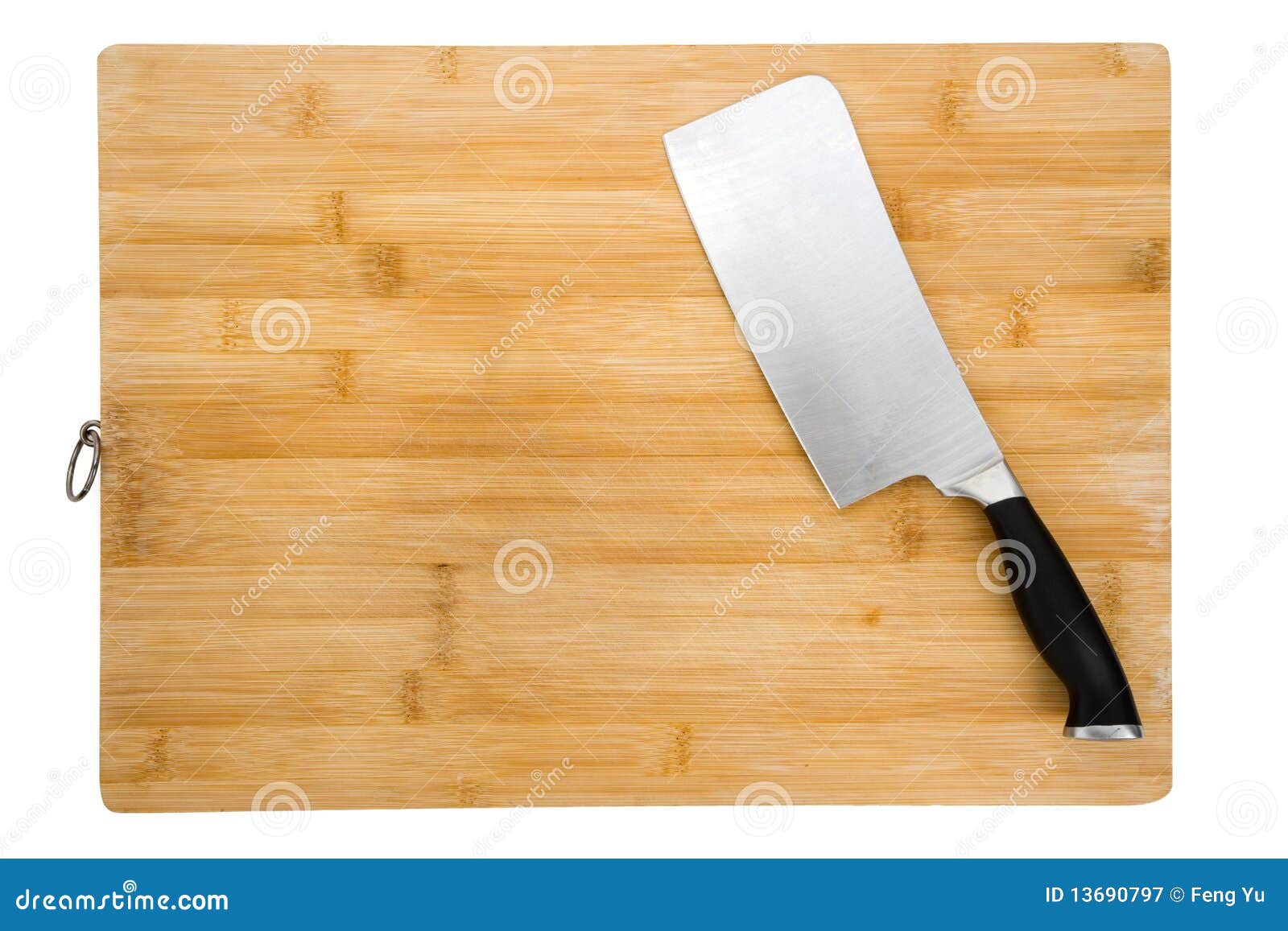 Cutting Board and Kitchen Knife Stock Image Image of space, close