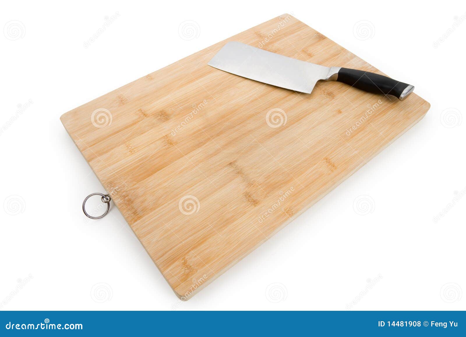 Cutting Board and Kitchen Knife Stock Photo Image of white, isolated